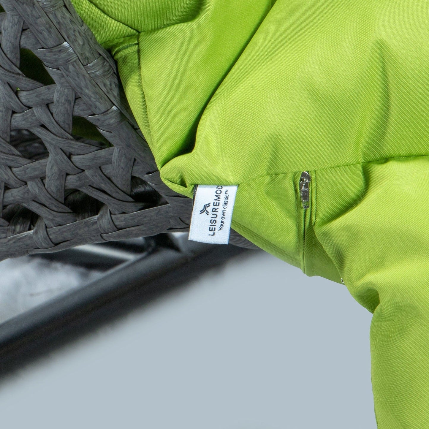 Modern Charcoal Wicker Hanging Double Seater Egg Swing Chair