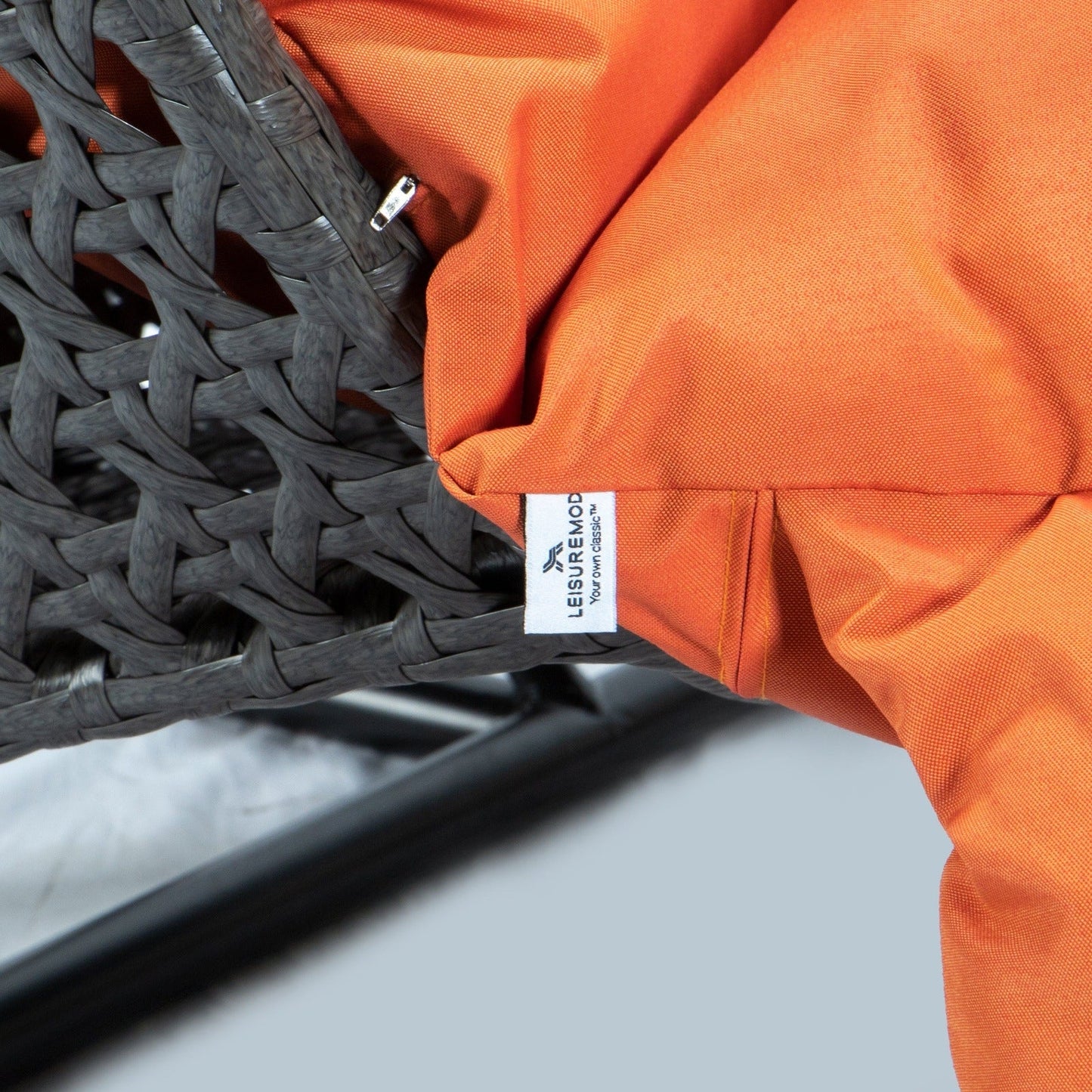 Modern Charcoal Wicker Hanging Double Seater Egg Swing Chair