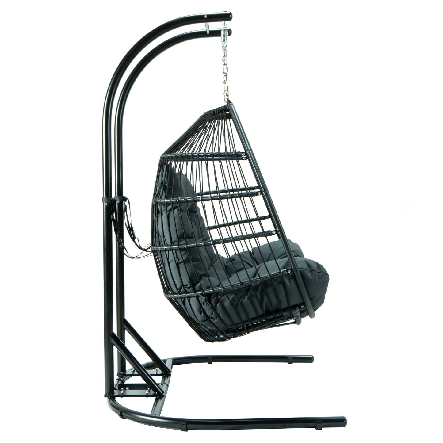 Wicker 2 Person Double Folding Hanging Egg Swing Chair