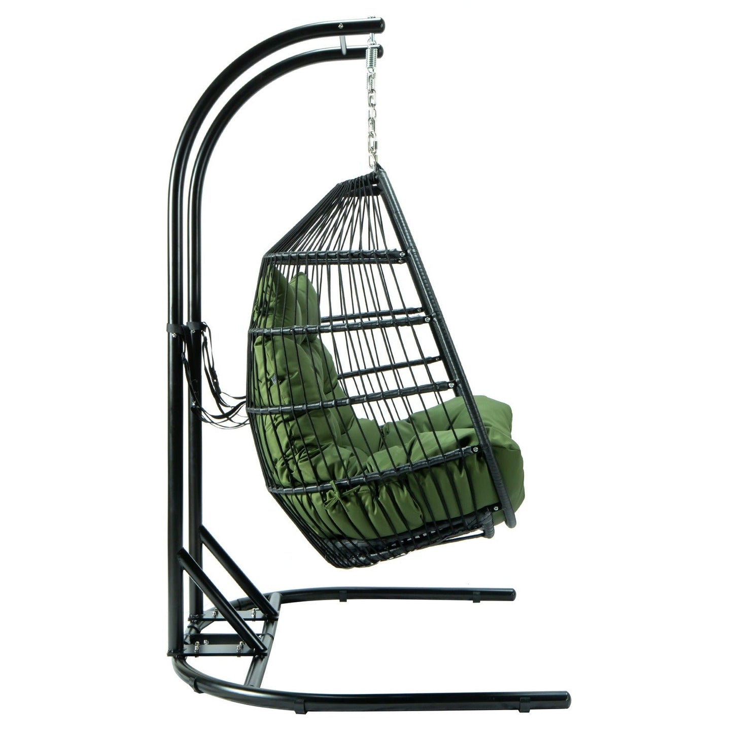 Wicker 2 Person Double Folding Hanging Egg Swing Chair