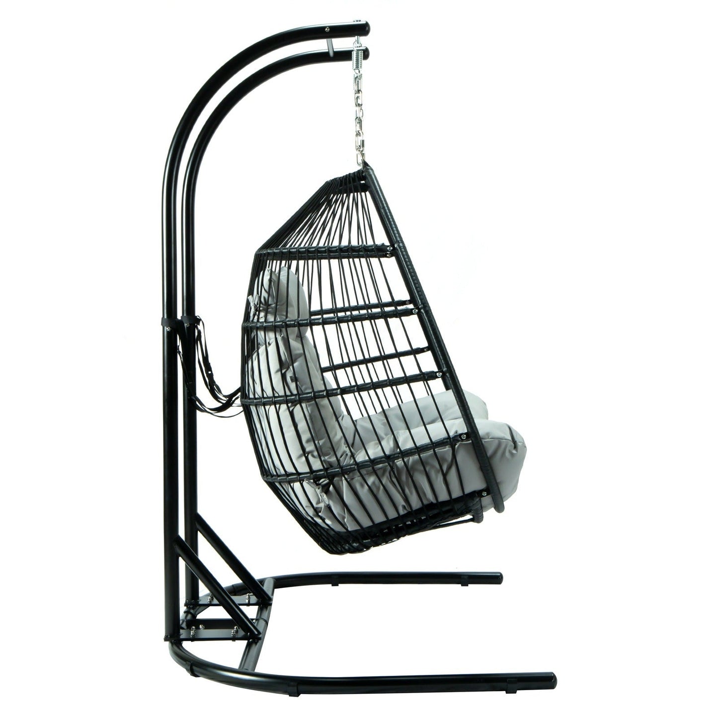 Wicker 2 Person Double Folding Hanging Egg Swing Chair