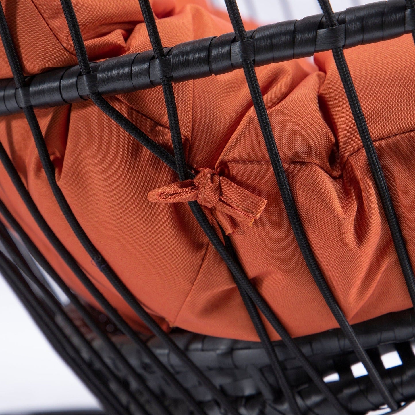 Wicker 2 Person Double Folding Hanging Egg Swing Chair