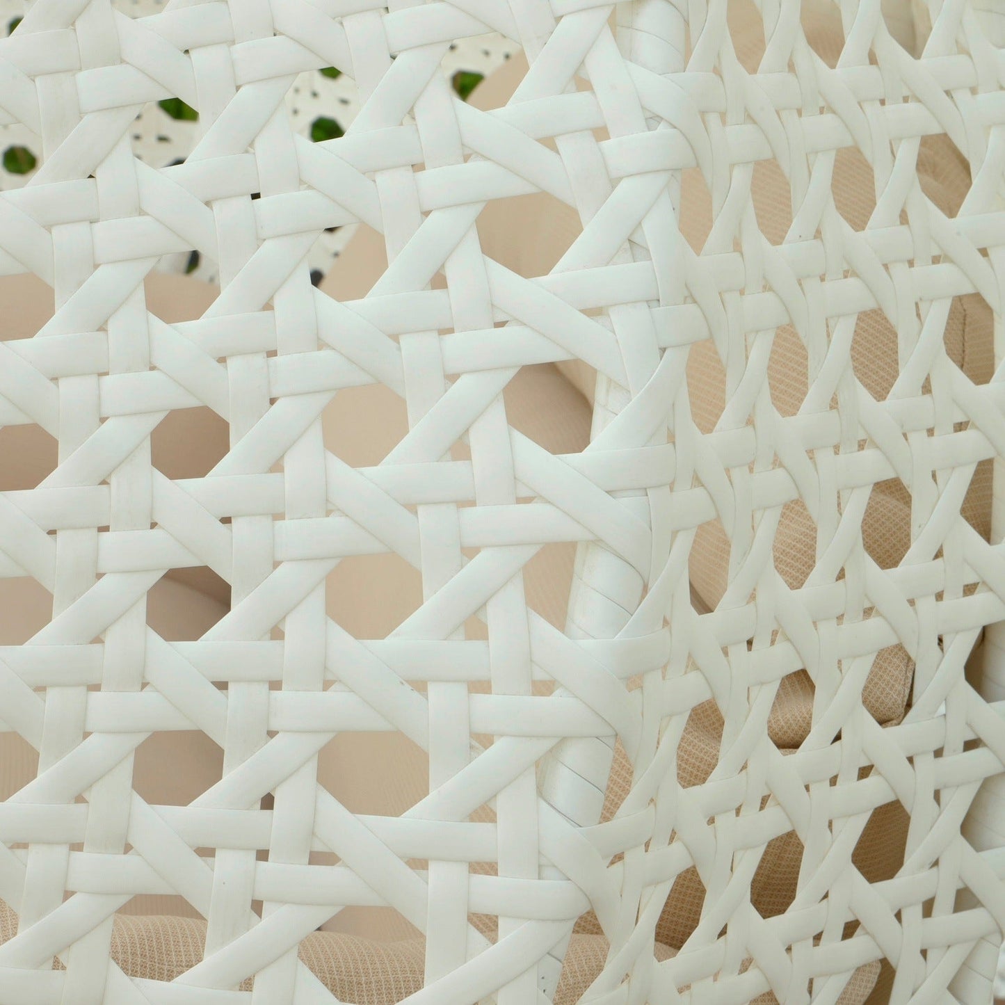 Modern White Wicker Hanging Double Seater Egg Swing Chair