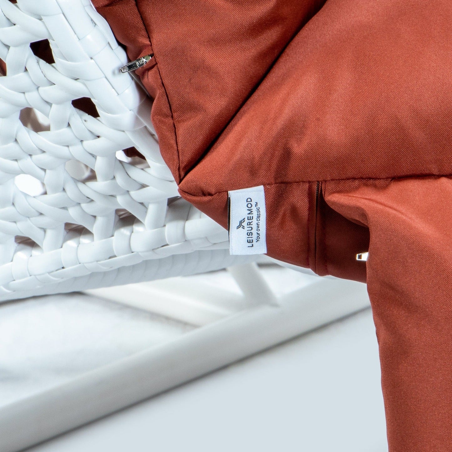 Modern White Wicker Hanging Double Seater Egg Swing Chair