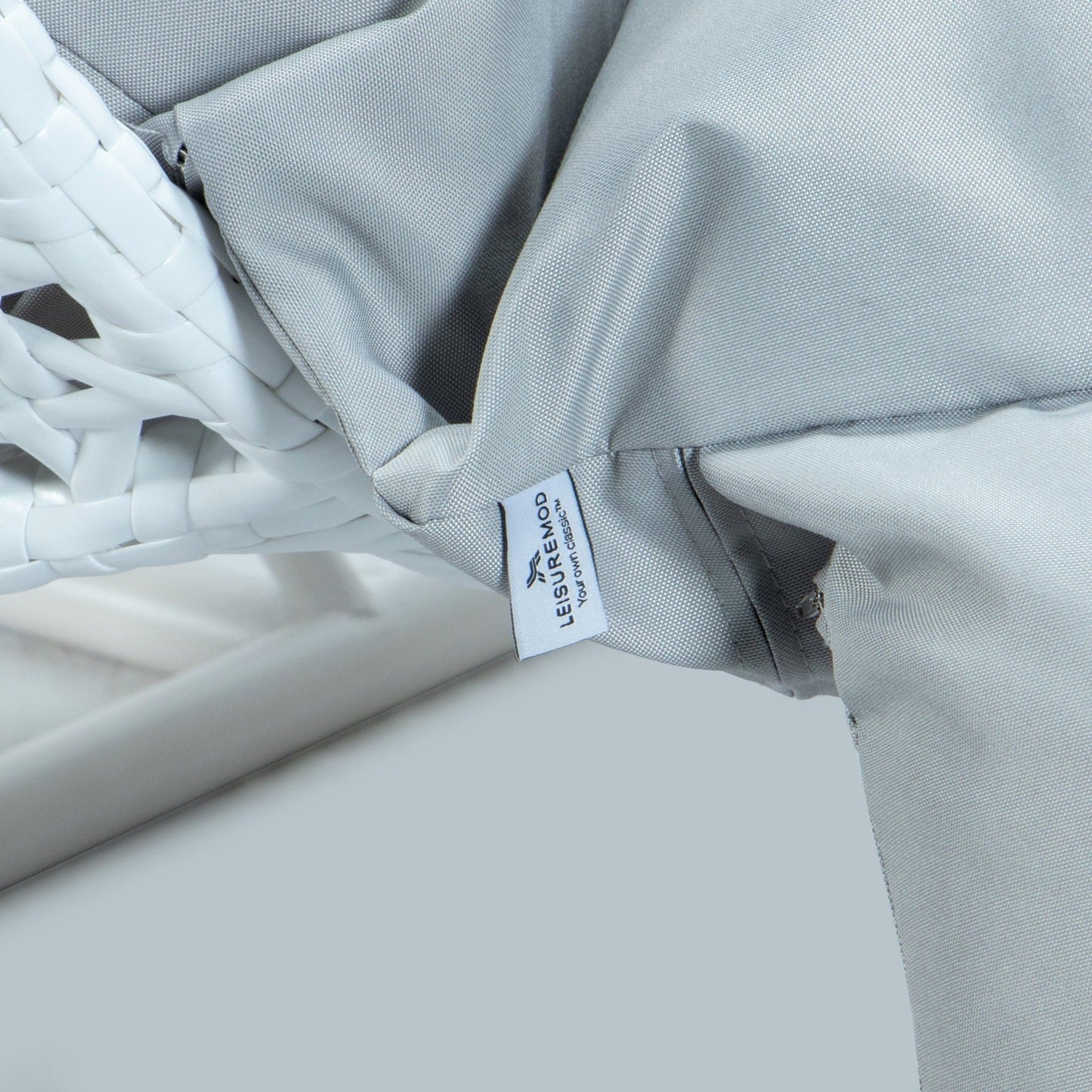 Modern White Wicker Hanging Double Seater Egg Swing Chair