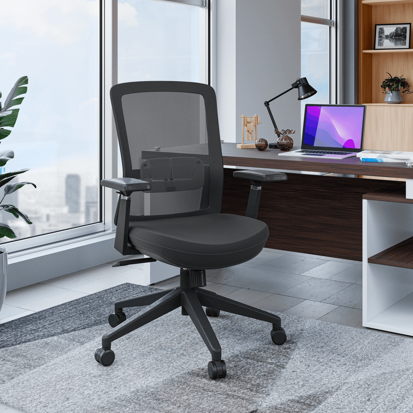 Ingram Ergonomic Modern Office Mesh Task Chair With Adjustable Height