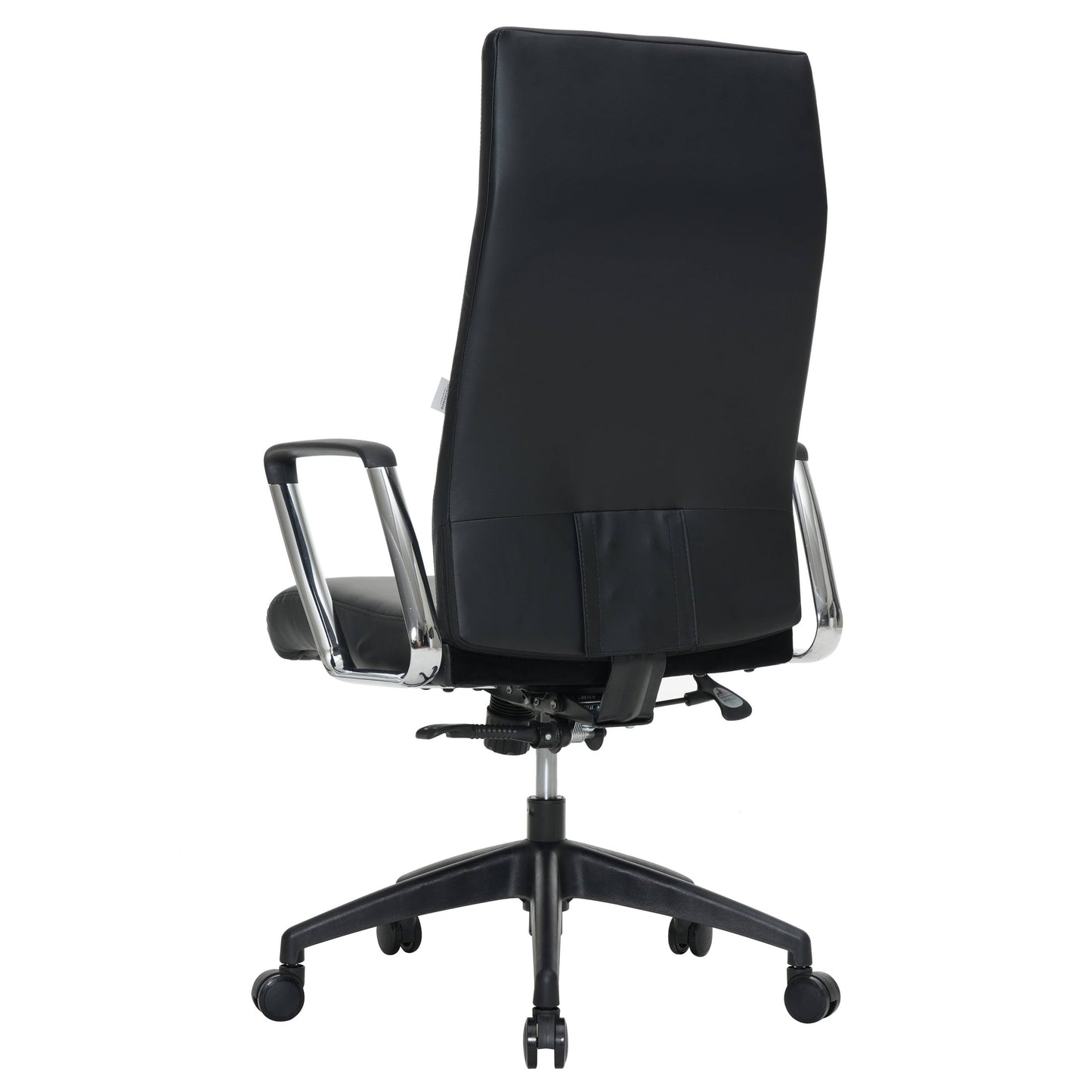 Hilton High-Back Leather Office Chair Adjustable Seat Height in Nylon