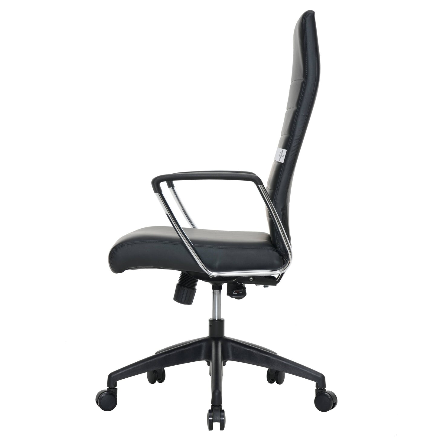 Hilton High-Back Leather Office Chair Adjustable Seat Height in Nylon