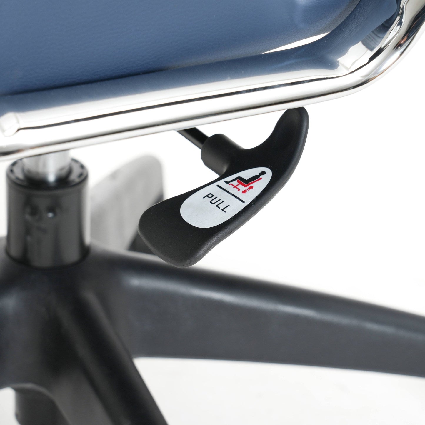 Hilton High-Back Leather Office Chair Adjustable Seat Height in Nylon