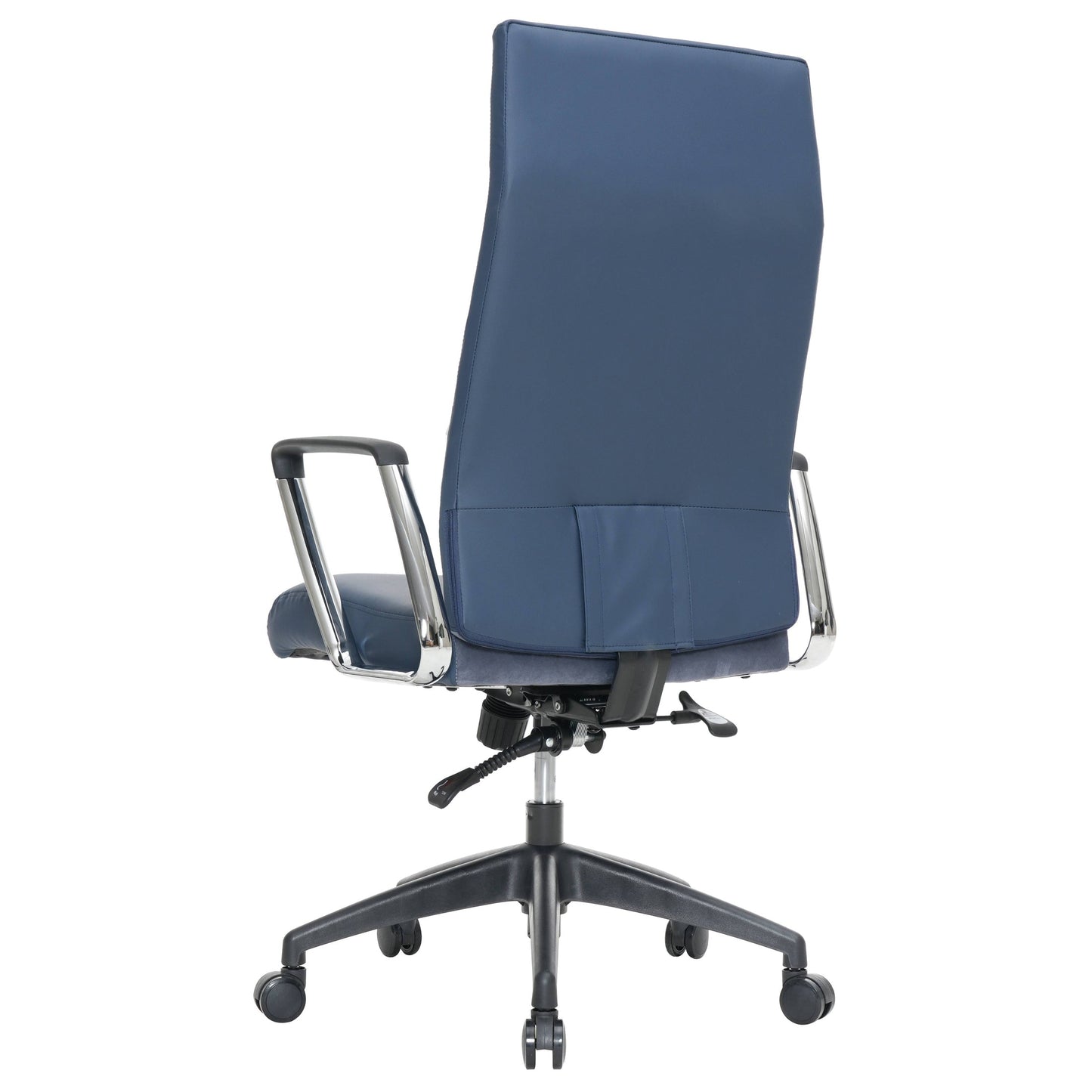 Hilton High-Back Leather Office Chair Adjustable Seat Height in Nylon