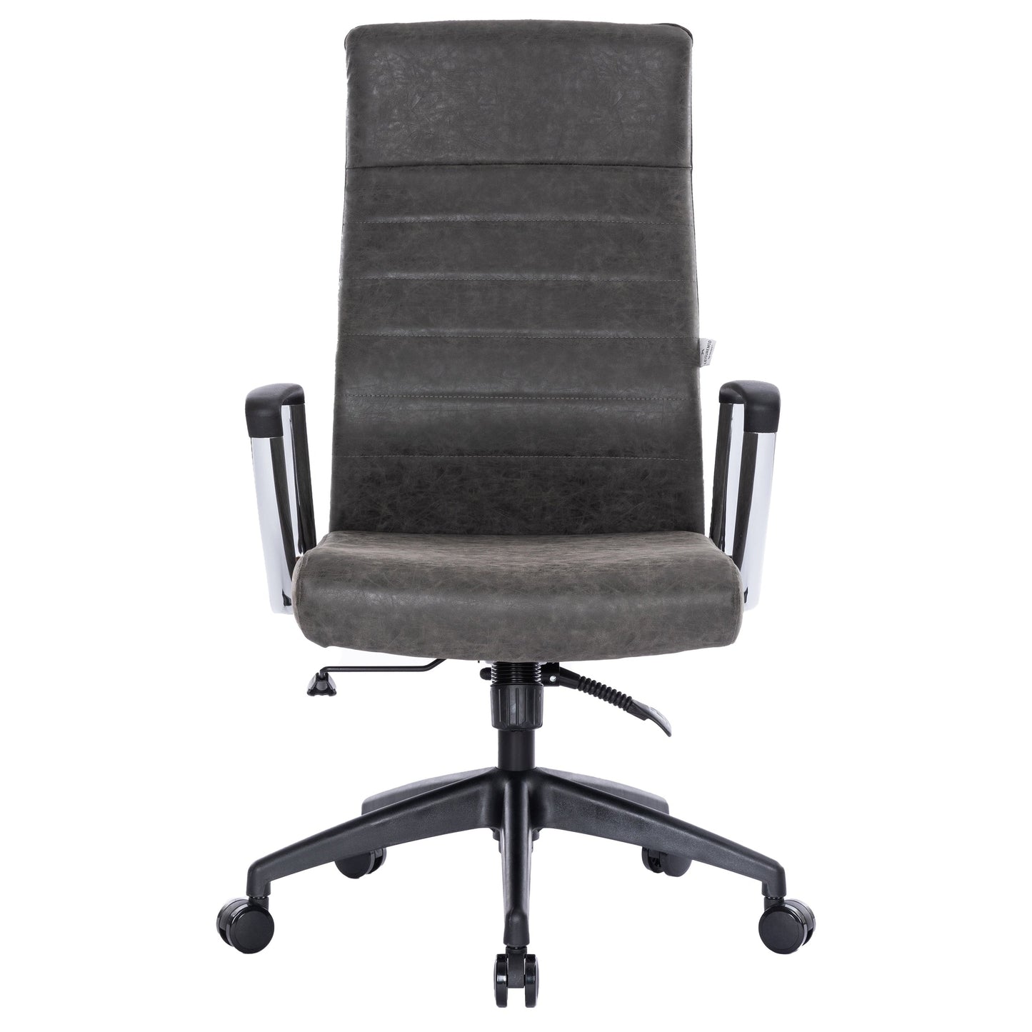 Hilton High-Back Leather Office Chair Adjustable Seat Height in Nylon