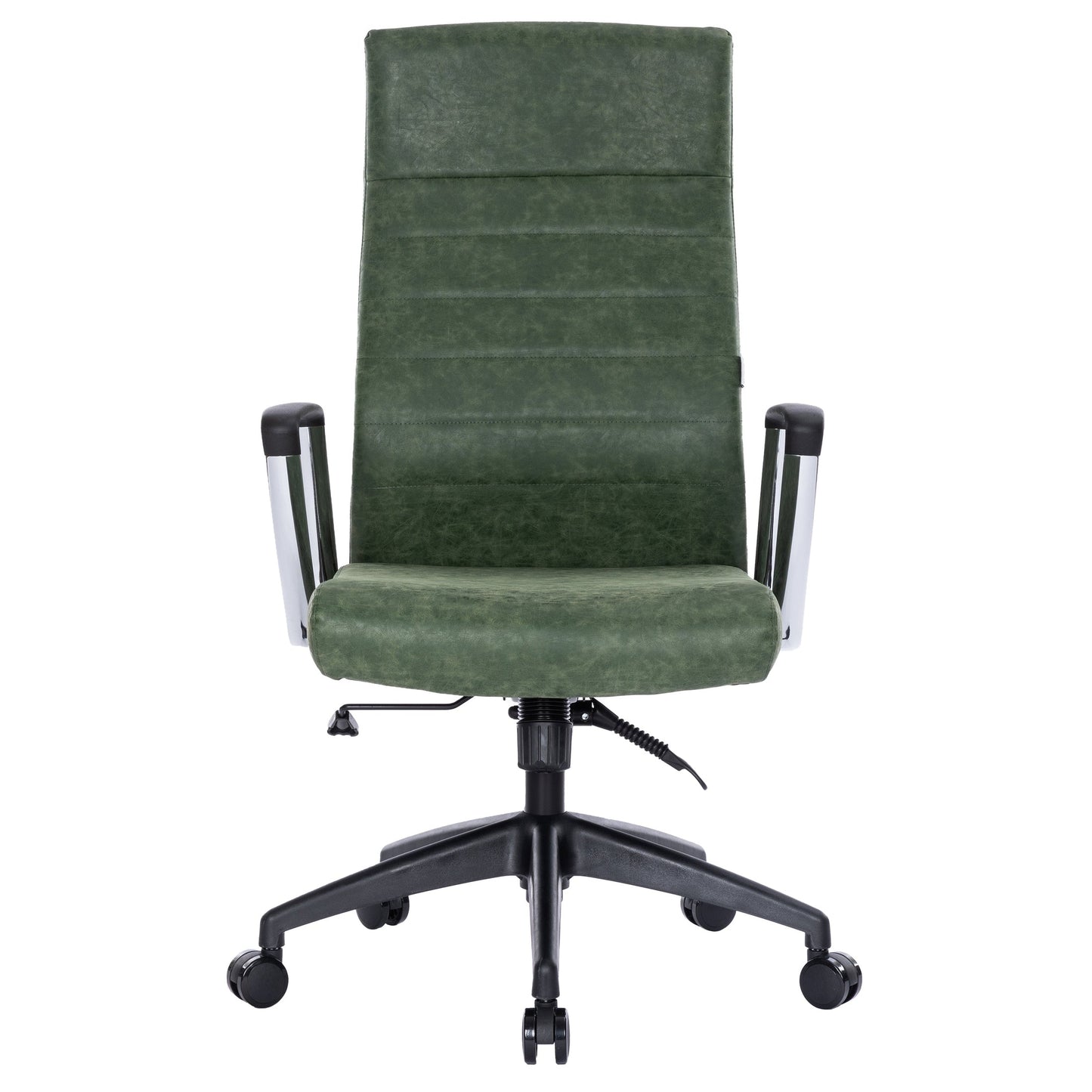 Hilton High-Back Leather Office Chair Adjustable Seat Height in Nylon