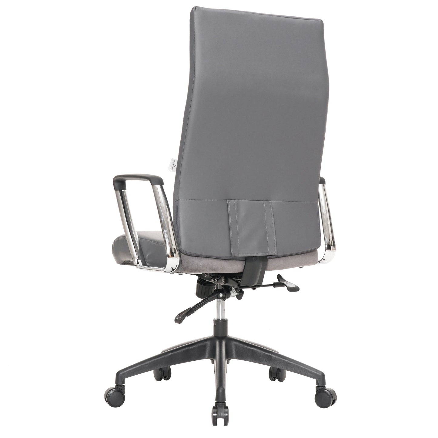Hilton High-Back Leather Office Chair Adjustable Seat Height in Nylon