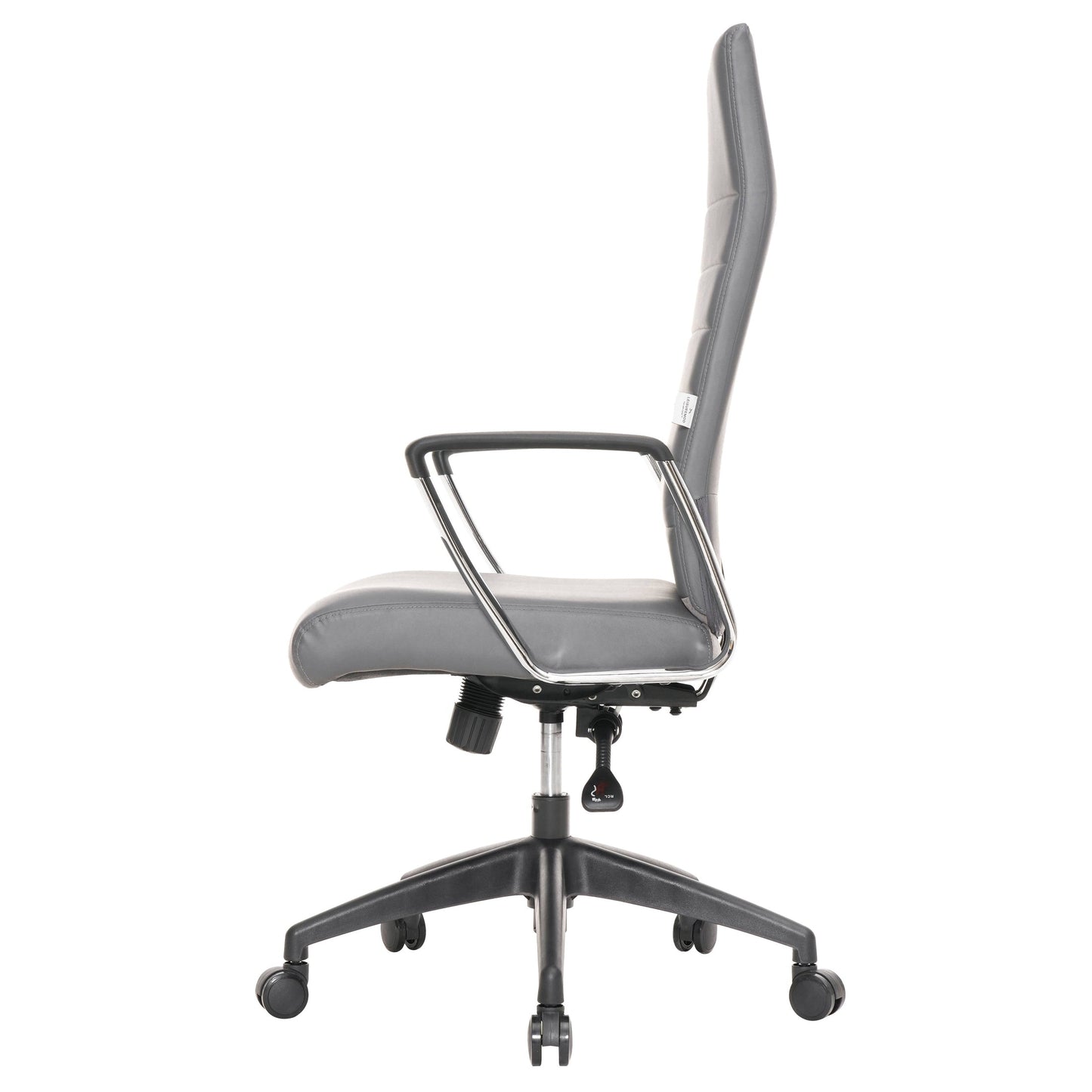 Hilton High-Back Leather Office Chair Adjustable Seat Height in Nylon