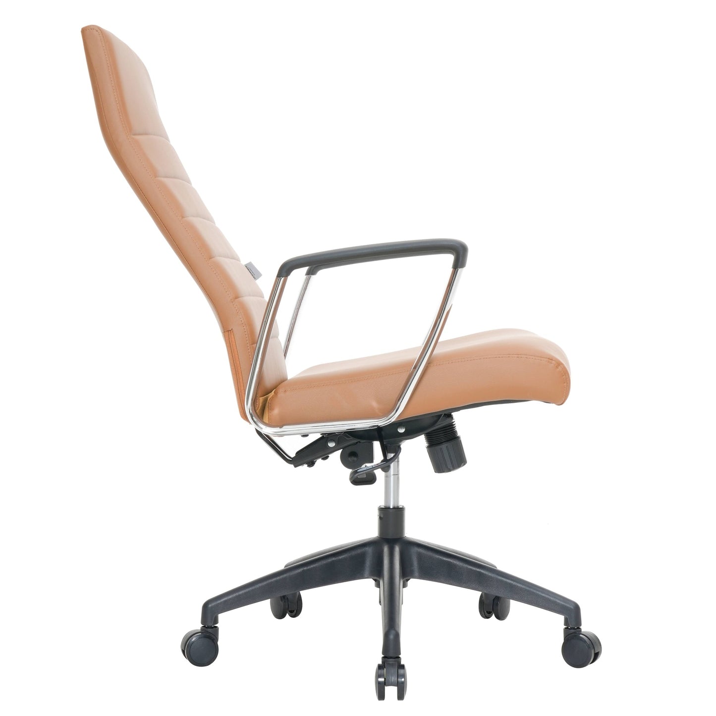 Hilton High-Back Leather Office Chair Adjustable Seat Height in Nylon
