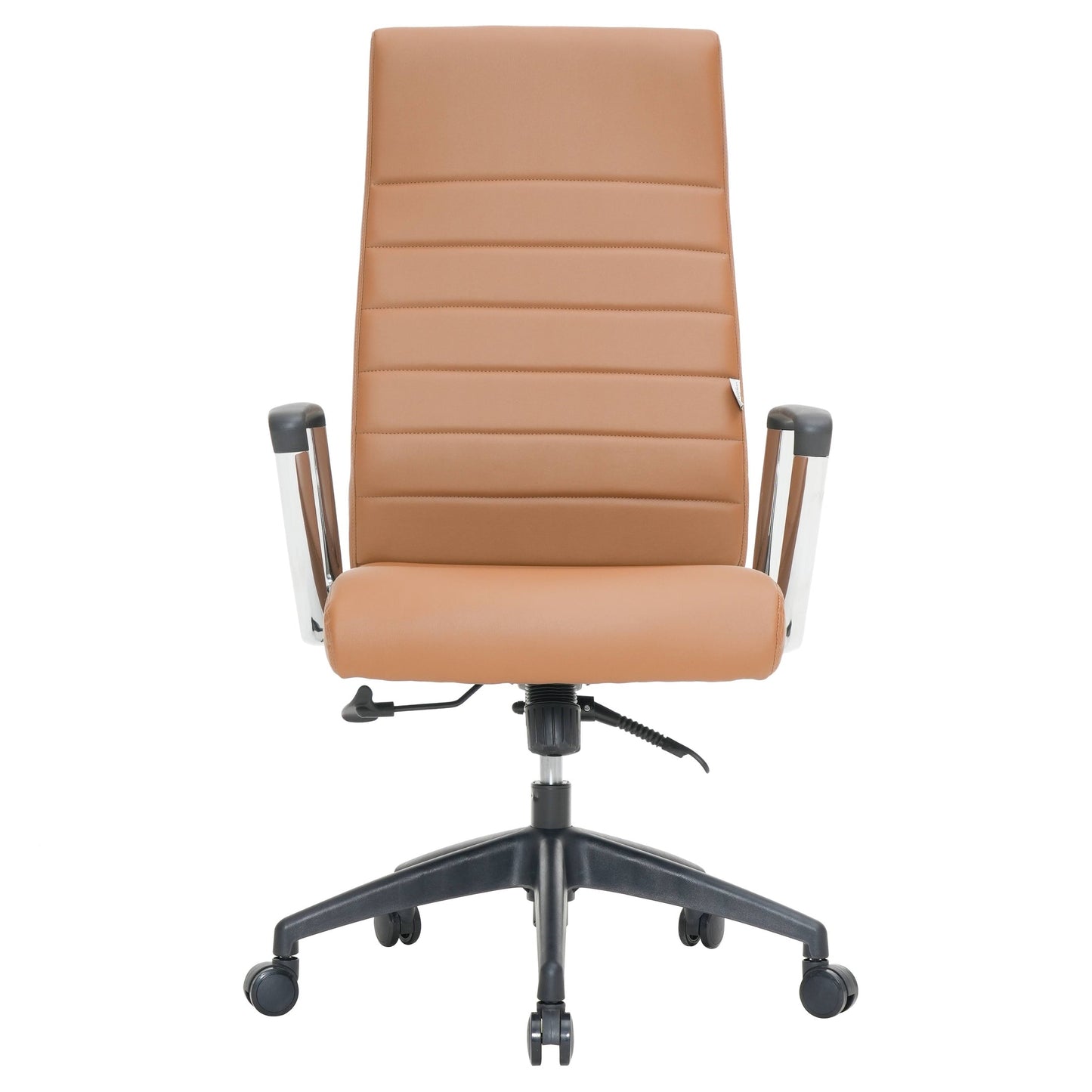 Hilton High-Back Leather Office Chair Adjustable Seat Height in Nylon