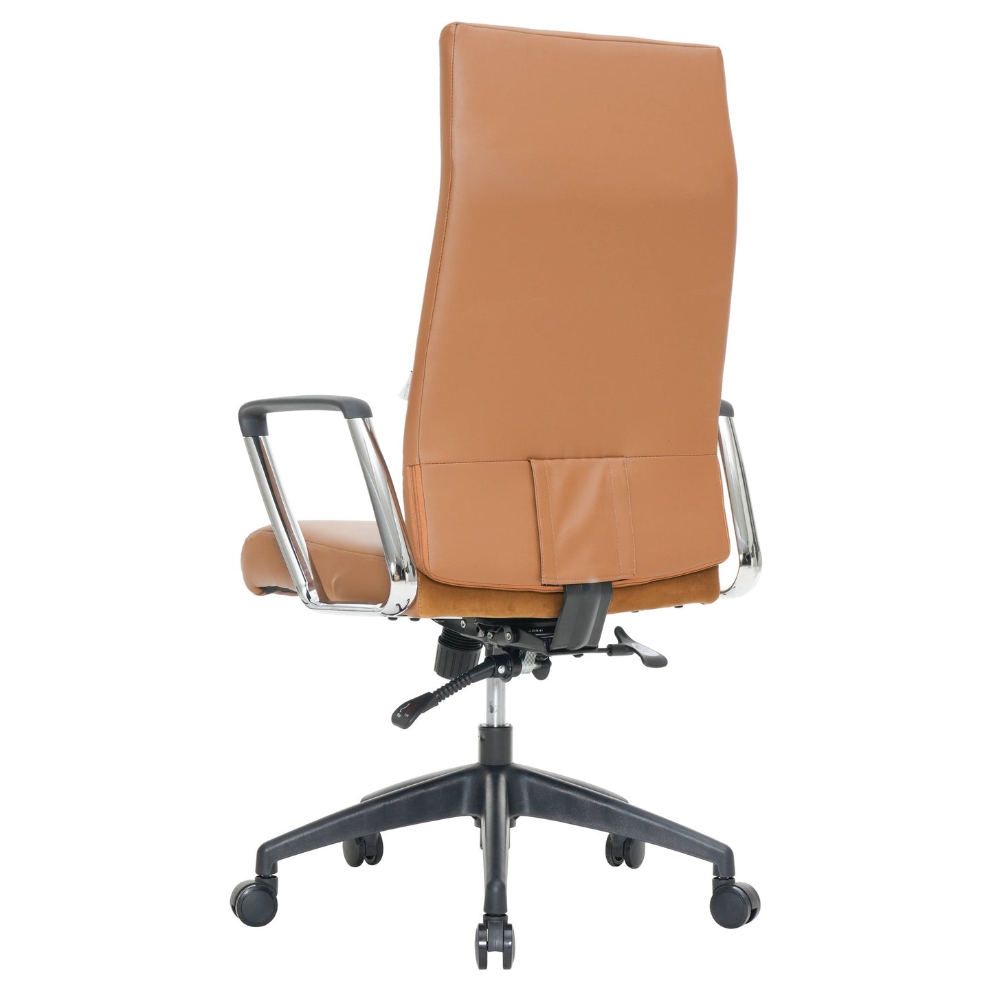 Hilton High-Back Leather Office Chair Adjustable Seat Height in Nylon