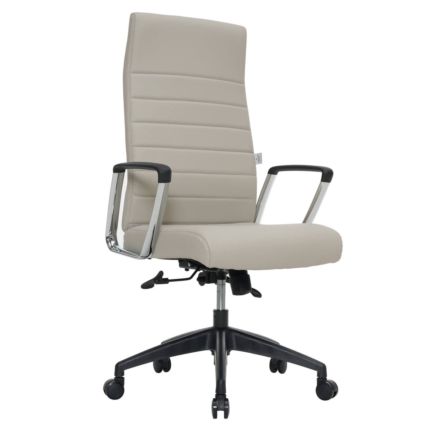 Hilton High-Back Leather Office Chair Adjustable Seat Height in Nylon
