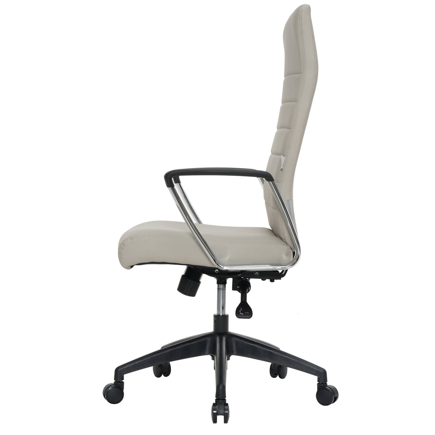 Hilton High-Back Leather Office Chair Adjustable Seat Height in Nylon