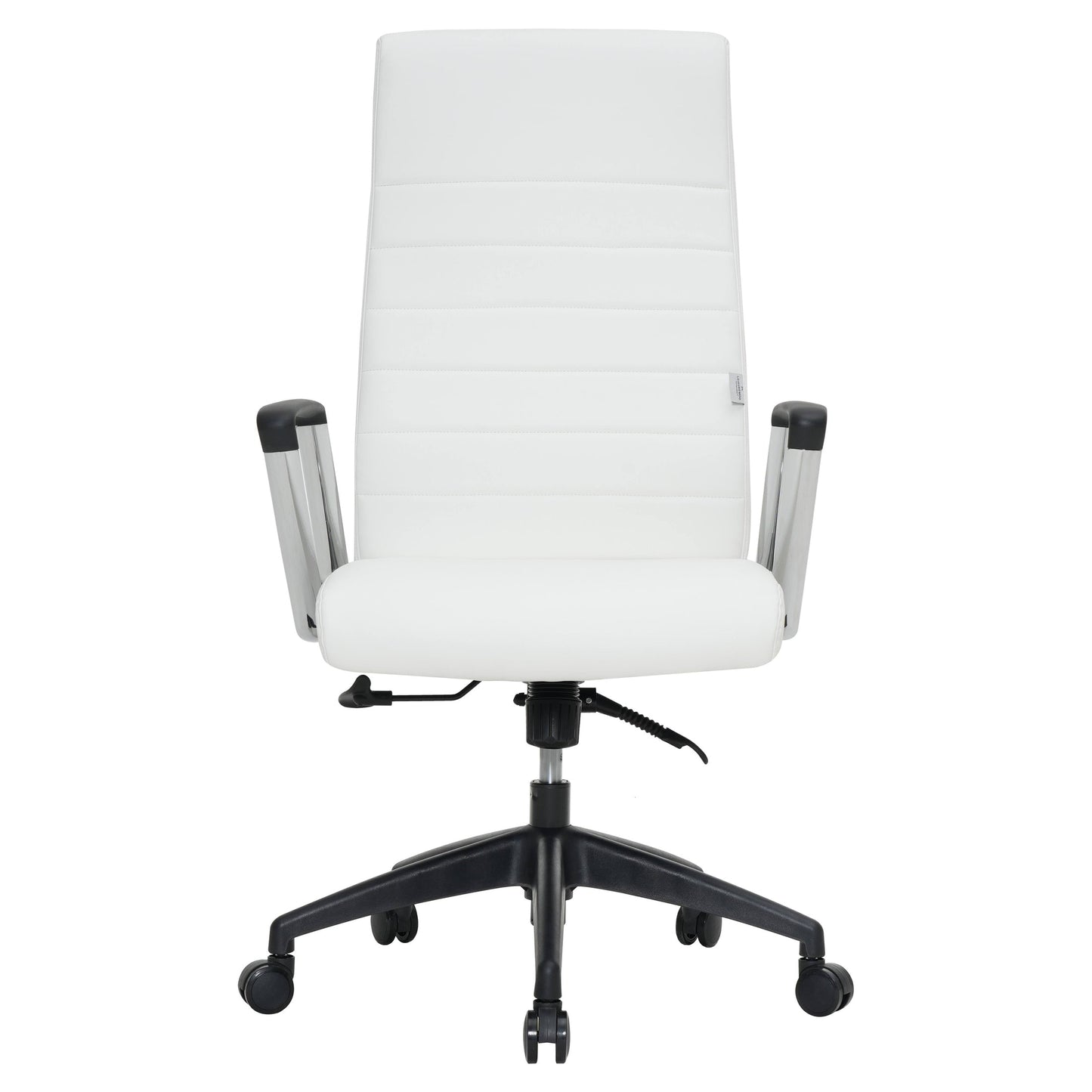 Hilton High-Back Leather Office Chair Adjustable Seat Height in Nylon