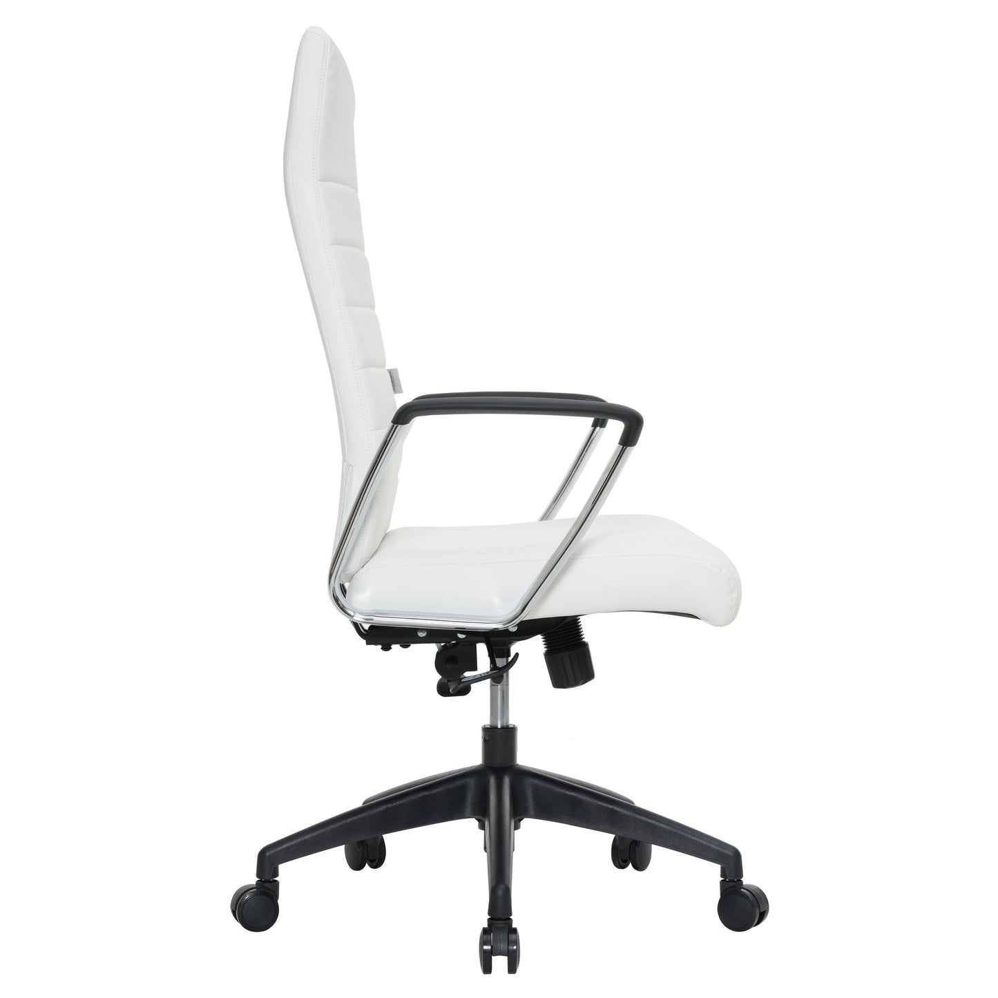 Hilton High-Back Leather Office Chair Adjustable Seat Height in Nylon