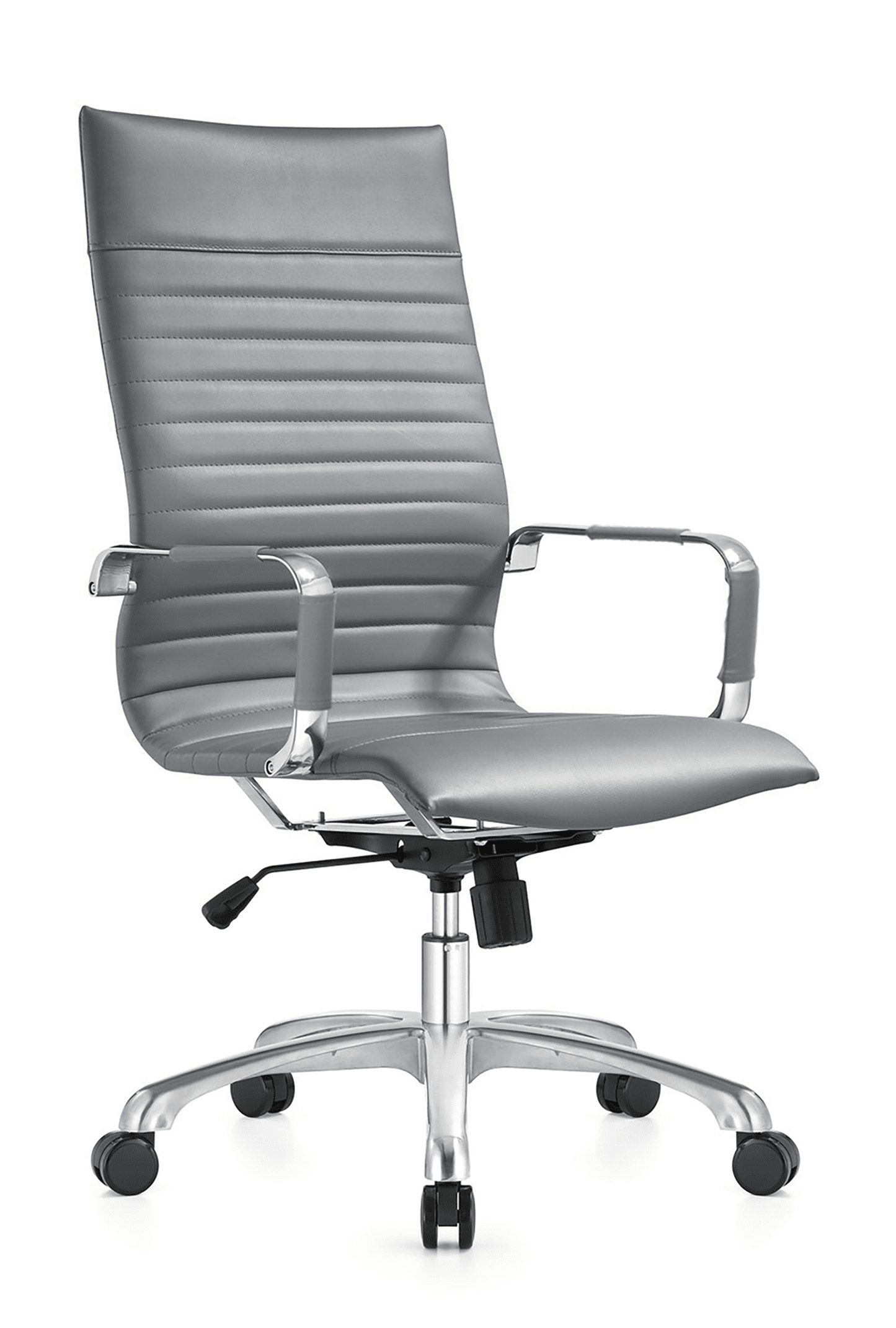 Harris Leather High-Back Adjustable  Office Conference Chair with Armrests