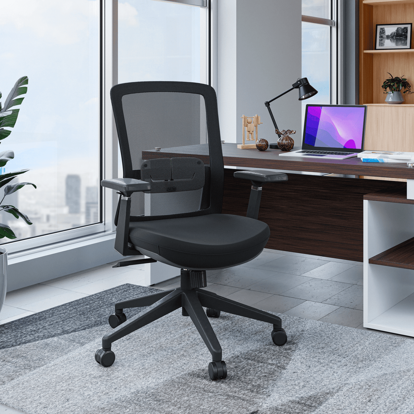 Ingram Ergonomic Modern Office Mesh Task Chair With Adjustable Height