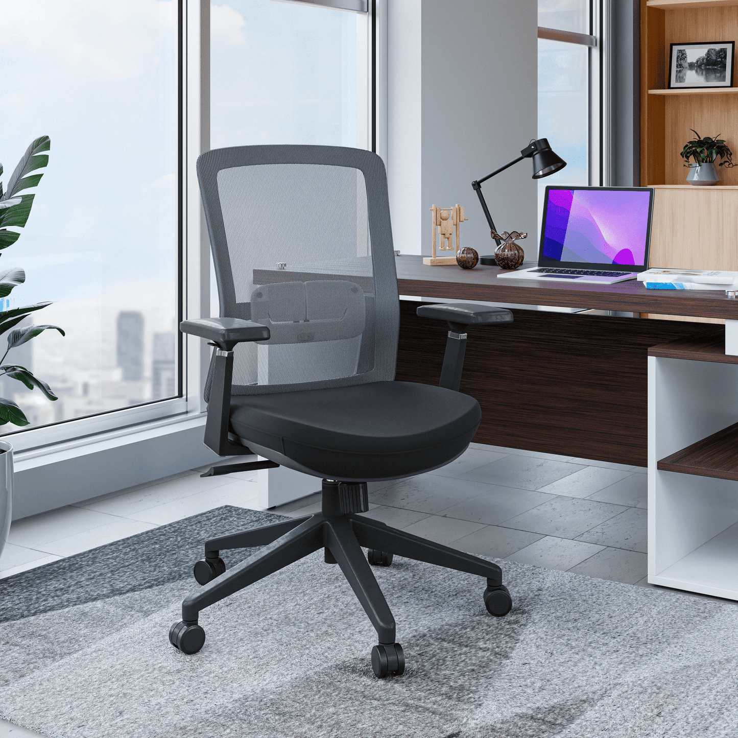 Ingram Ergonomic Modern Office Mesh Task Chair With Adjustable Height