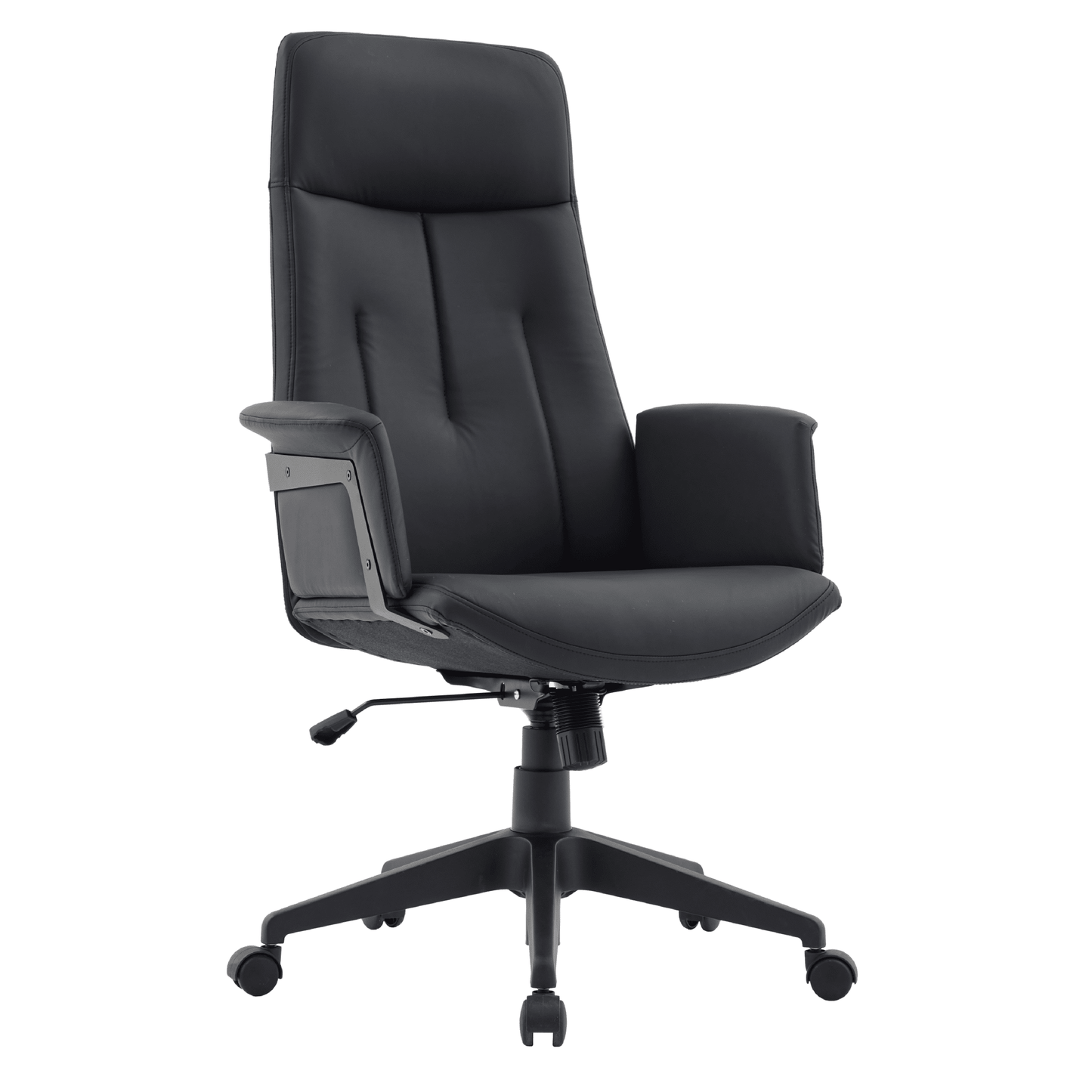 Inifini High-Back Leather Ergonomic Office Chair With Lumbar Support, Adjustable Hight and Swivel