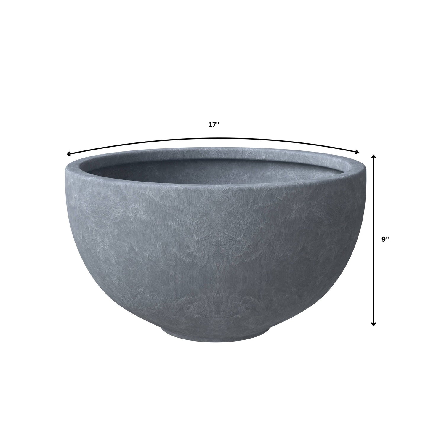 Iris Modern 3-Piece Round Planter Pot  Set in Fiberstone and Clay Weather Resistant Design