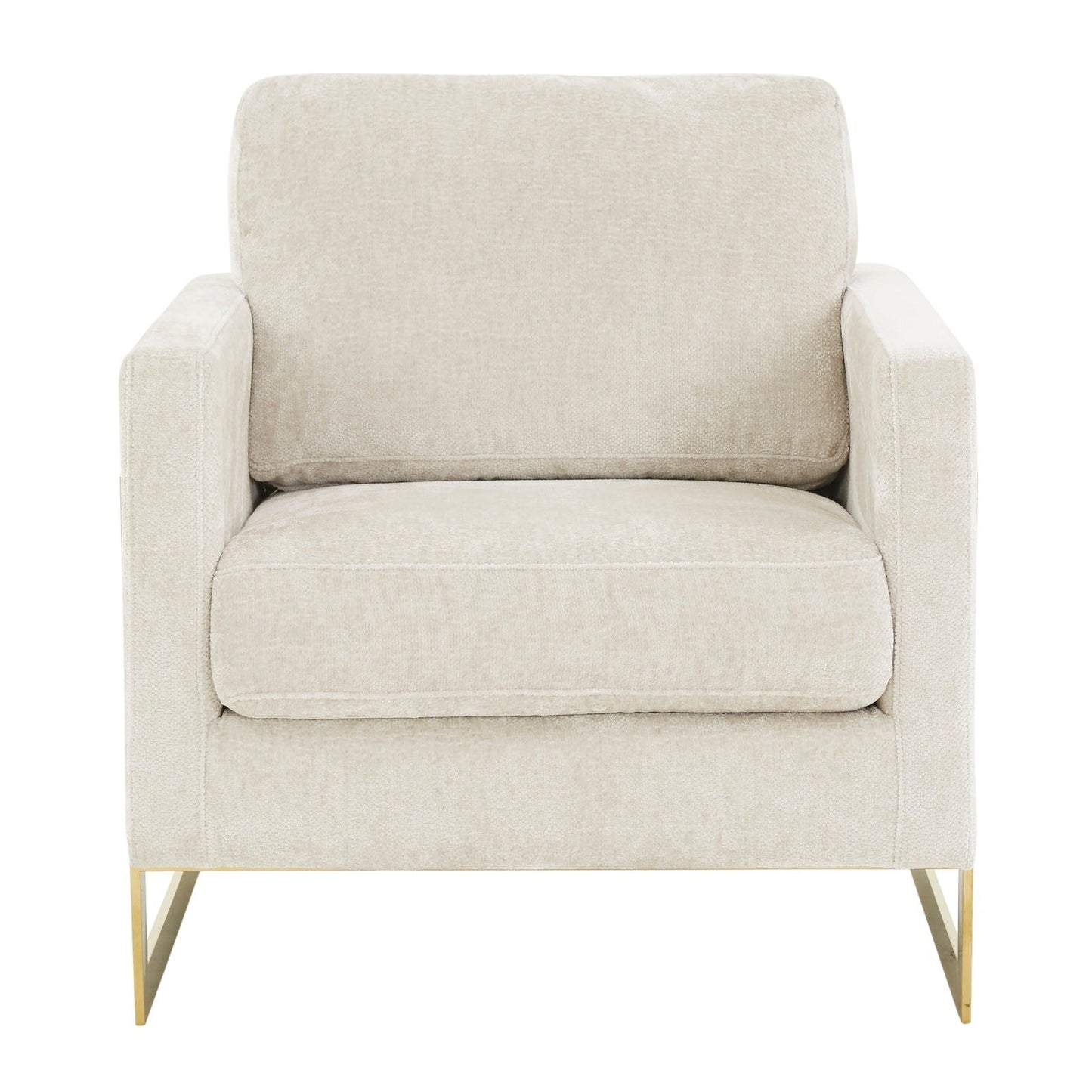 Lincoln Modern Upholstered Accent Armchair With Gold/Black Metal Frame