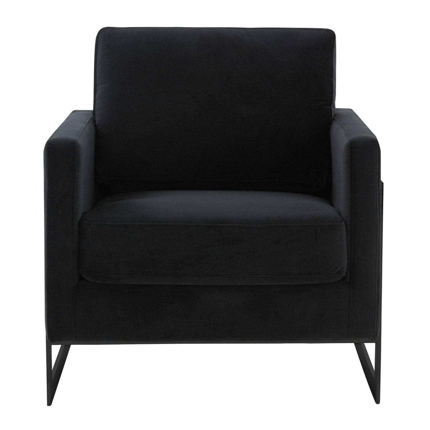 Lincoln Modern Upholstered Accent Armchair With Gold/Black Metal Frame