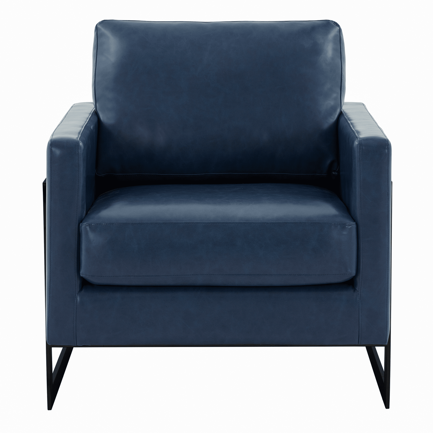 Lincoln Modern Upholstered Accent Armchair With Gold/Black Metal Frame