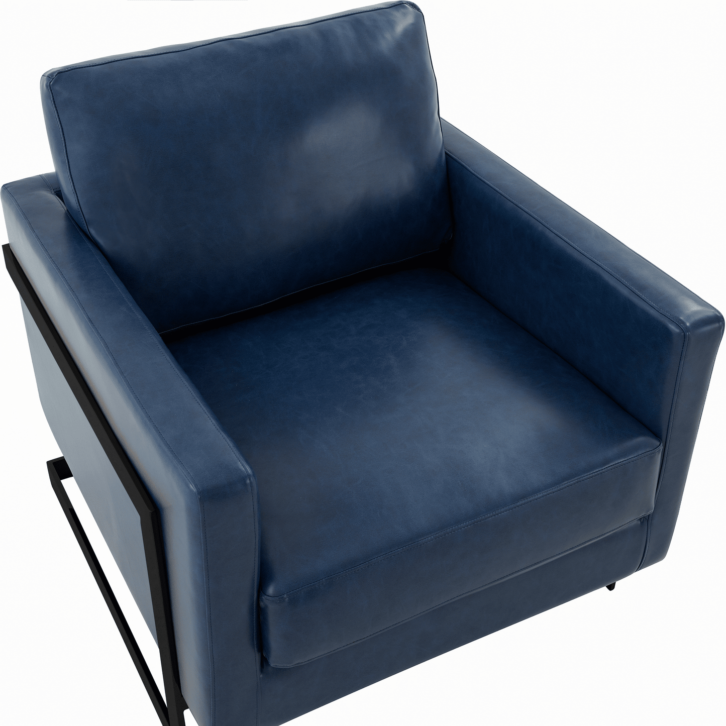 Lincoln Modern Upholstered Accent Armchair With Gold/Black Metal Frame