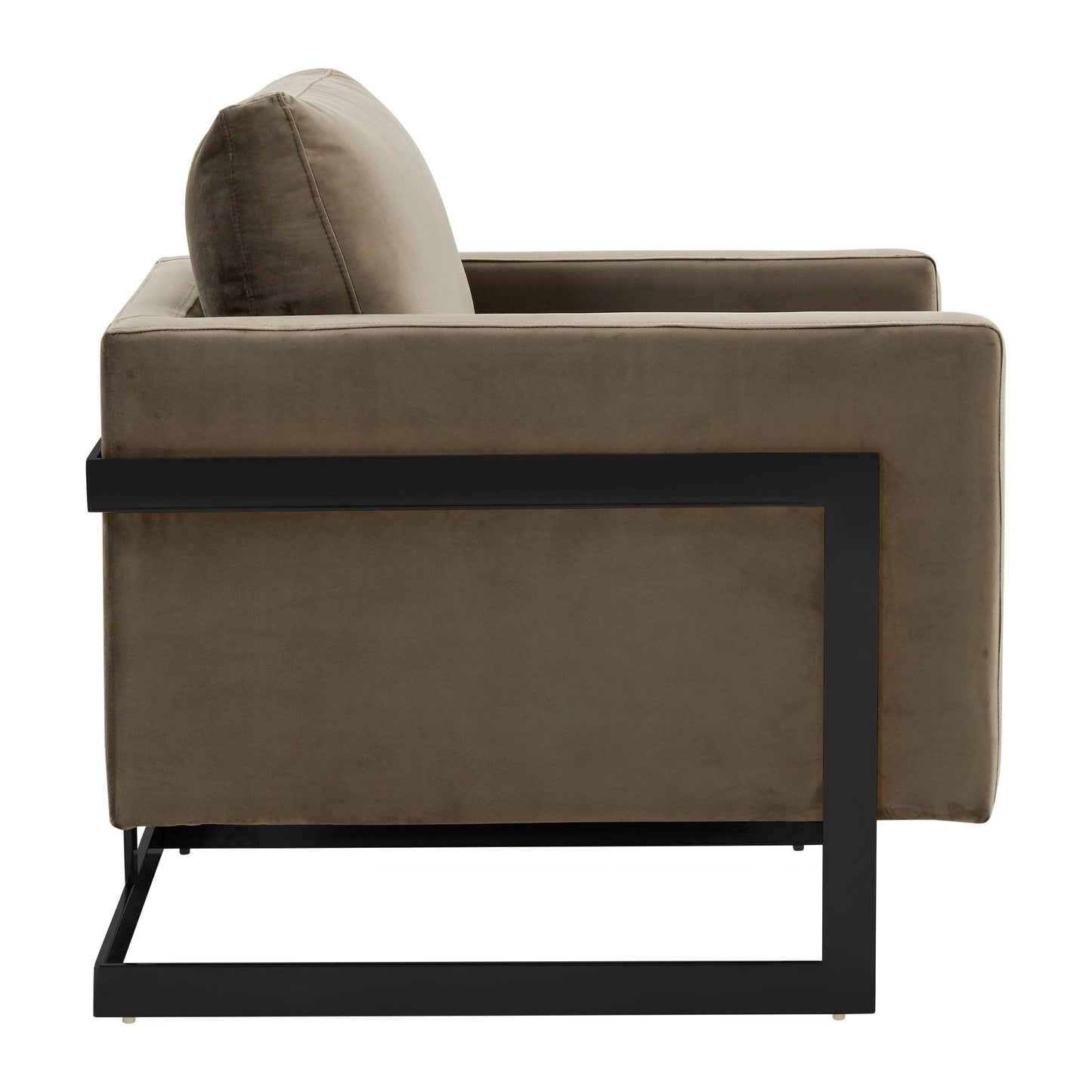 Lincoln Modern Upholstered Accent Armchair With Gold/Black Metal Frame