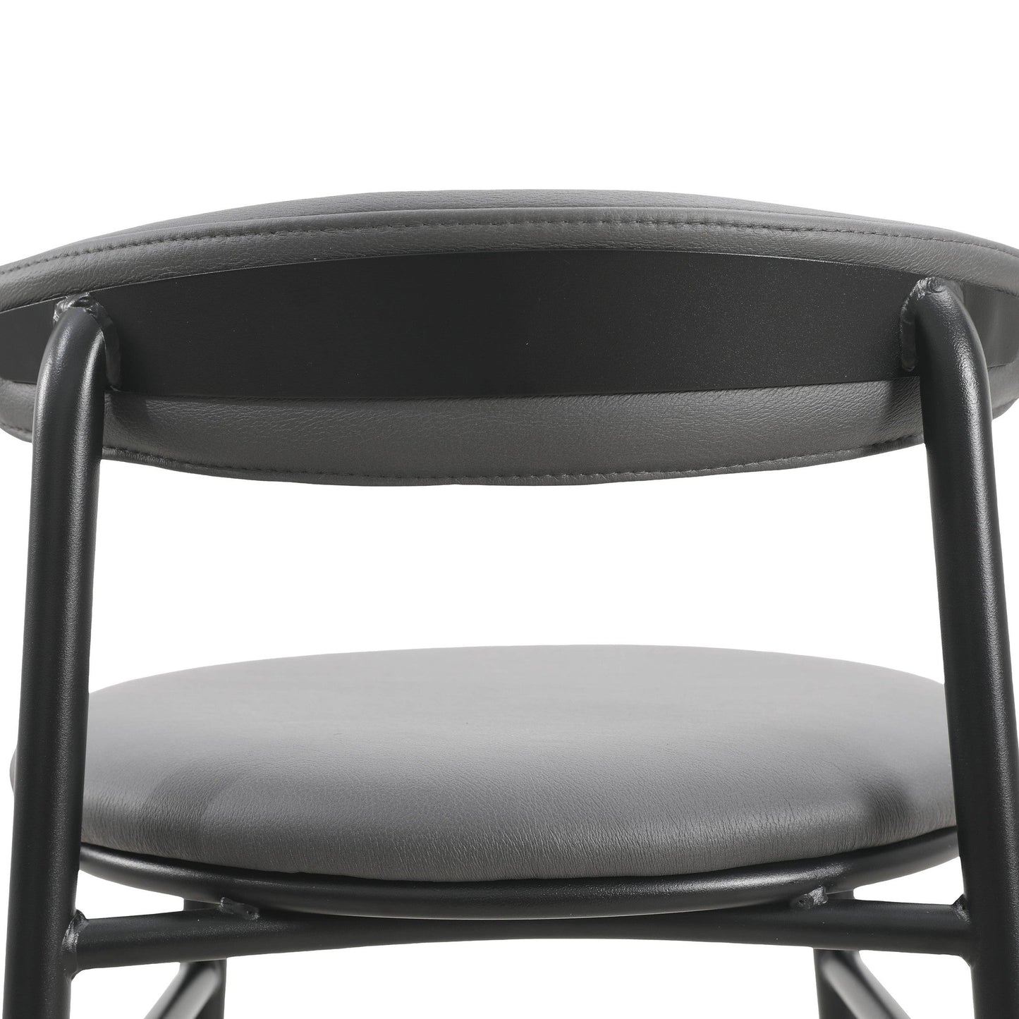 Lume Series Modern Bar Stool Upholstered in Leather Set 2