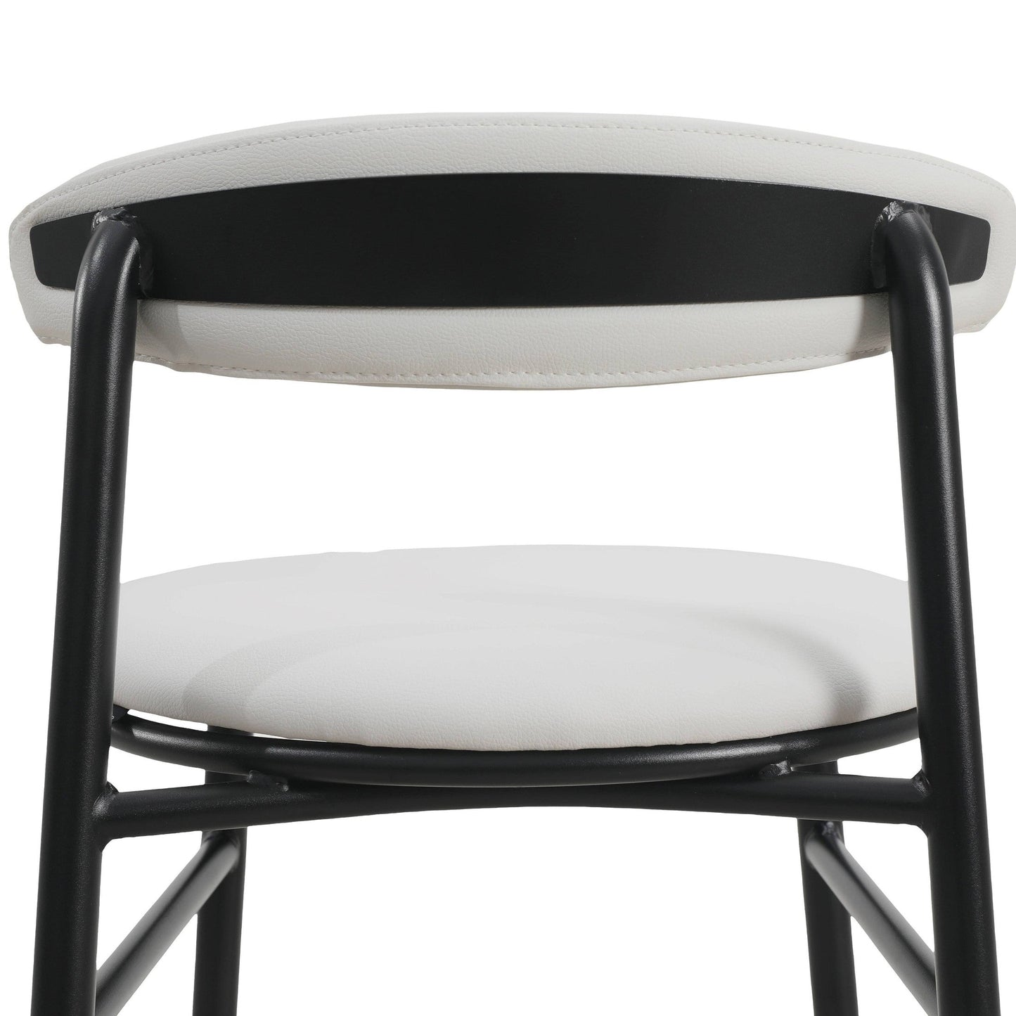 Lume Series Modern Bar Stool Upholstered in Leather Set 2