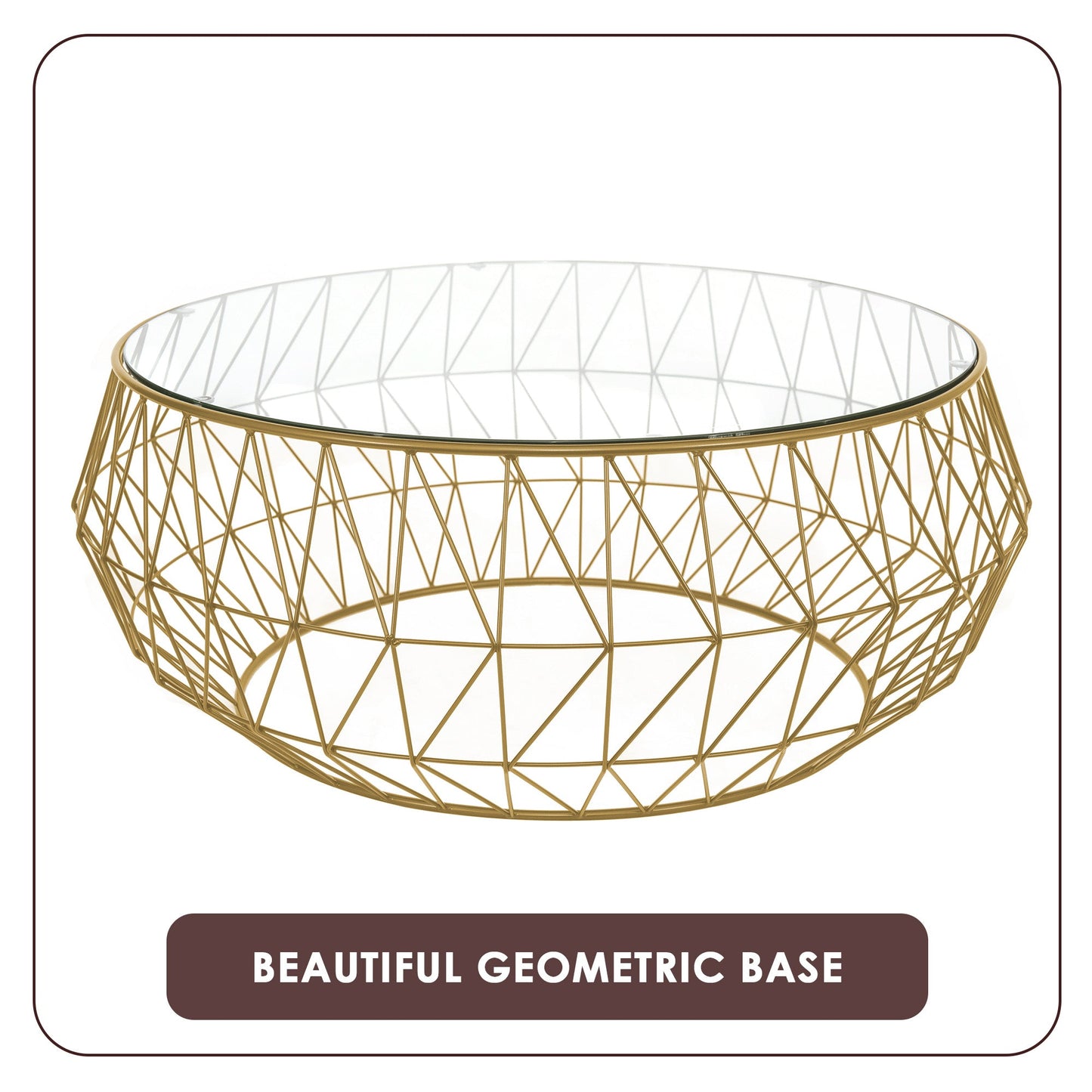 Malibu Modern Round Glass Top Coffee Table With Chrome Base