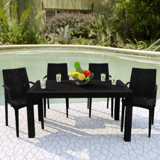 Mace Weave Design Outdoor Dining Table