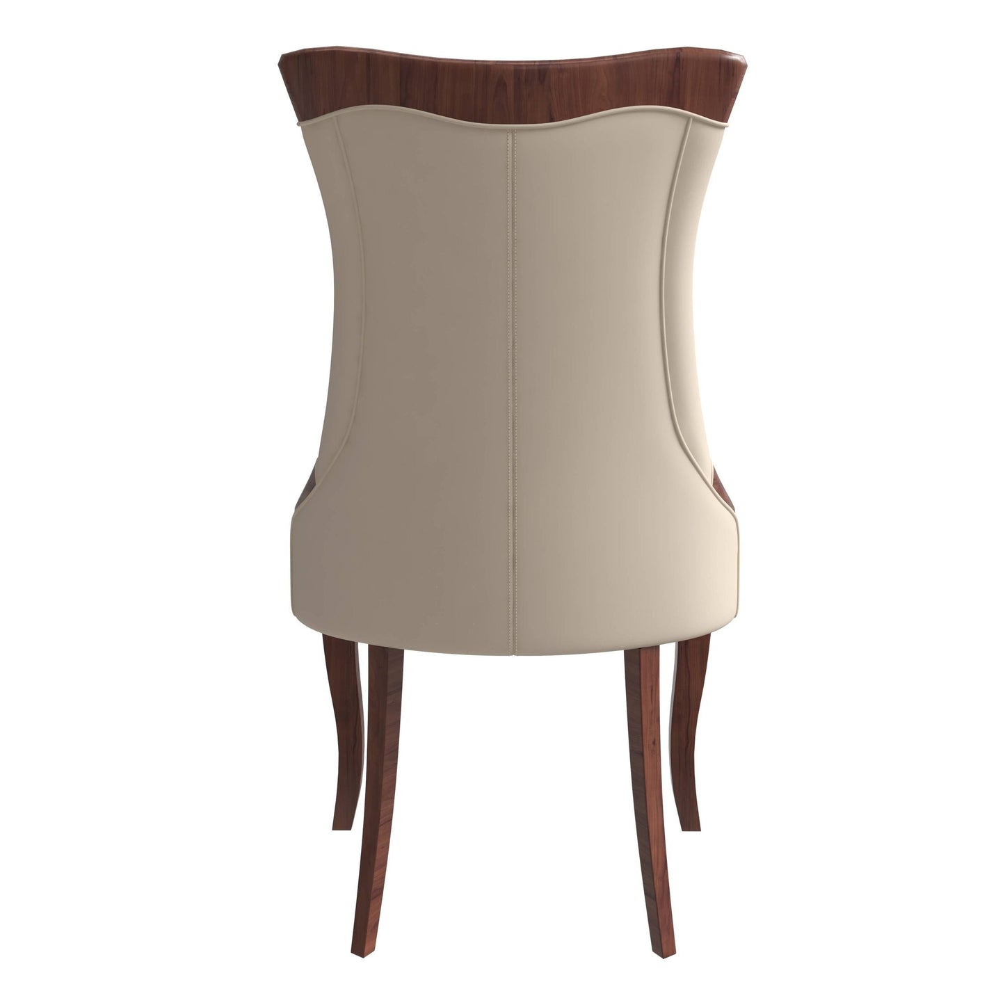 Novara Modern Dining Side Chair Upholstered in Leather/Velvet with Rubberwood Legs Set of 4