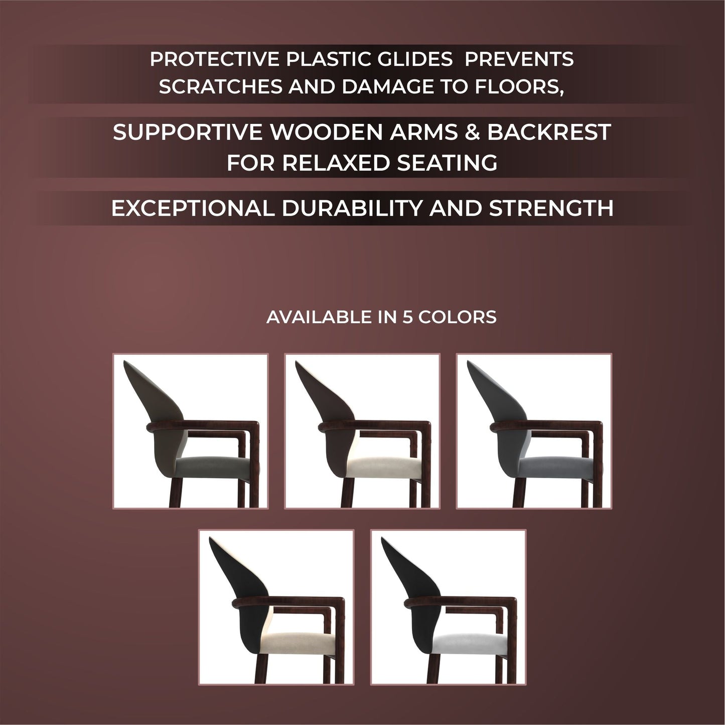 Opaline Dining Chair in Velvet or Leather Upholstery with Rubberwood Frame with Gold Accents