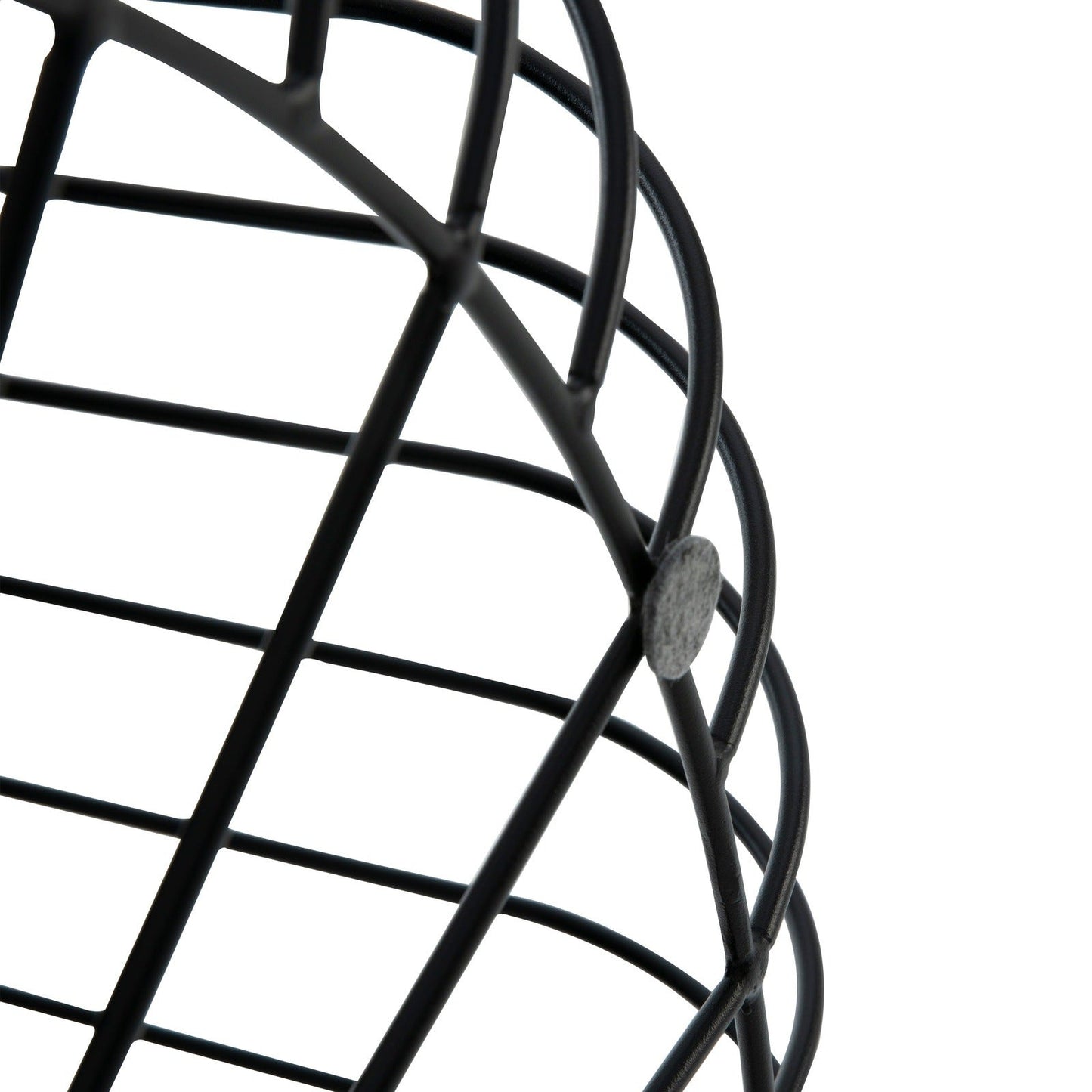 Runswick Round Coffee Table with MDF Tabletop Storage Space in Black Steel Base