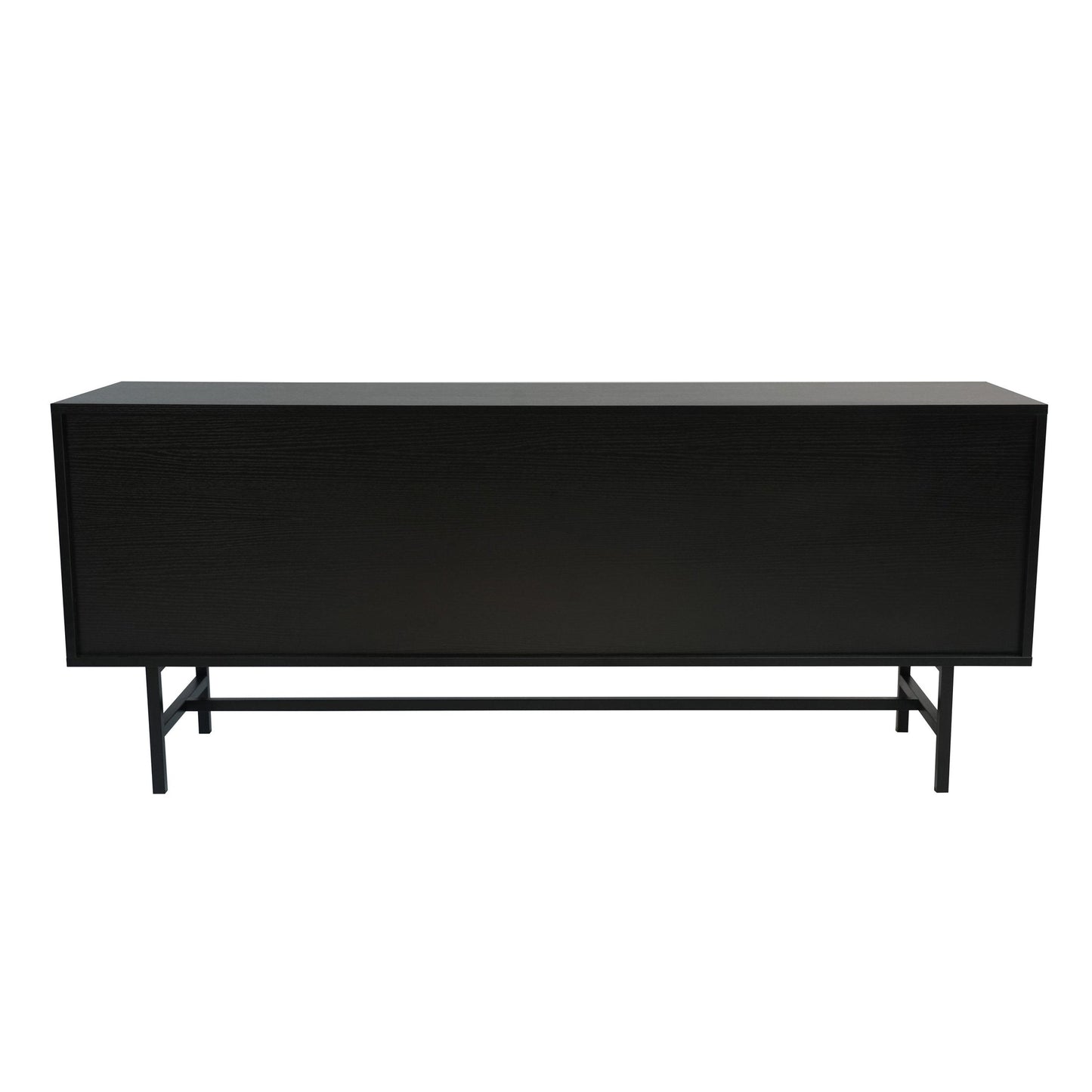 Rochester Modern Rectangular TV Stand: Enclosed Storage & Powder-Coated Iron Legs