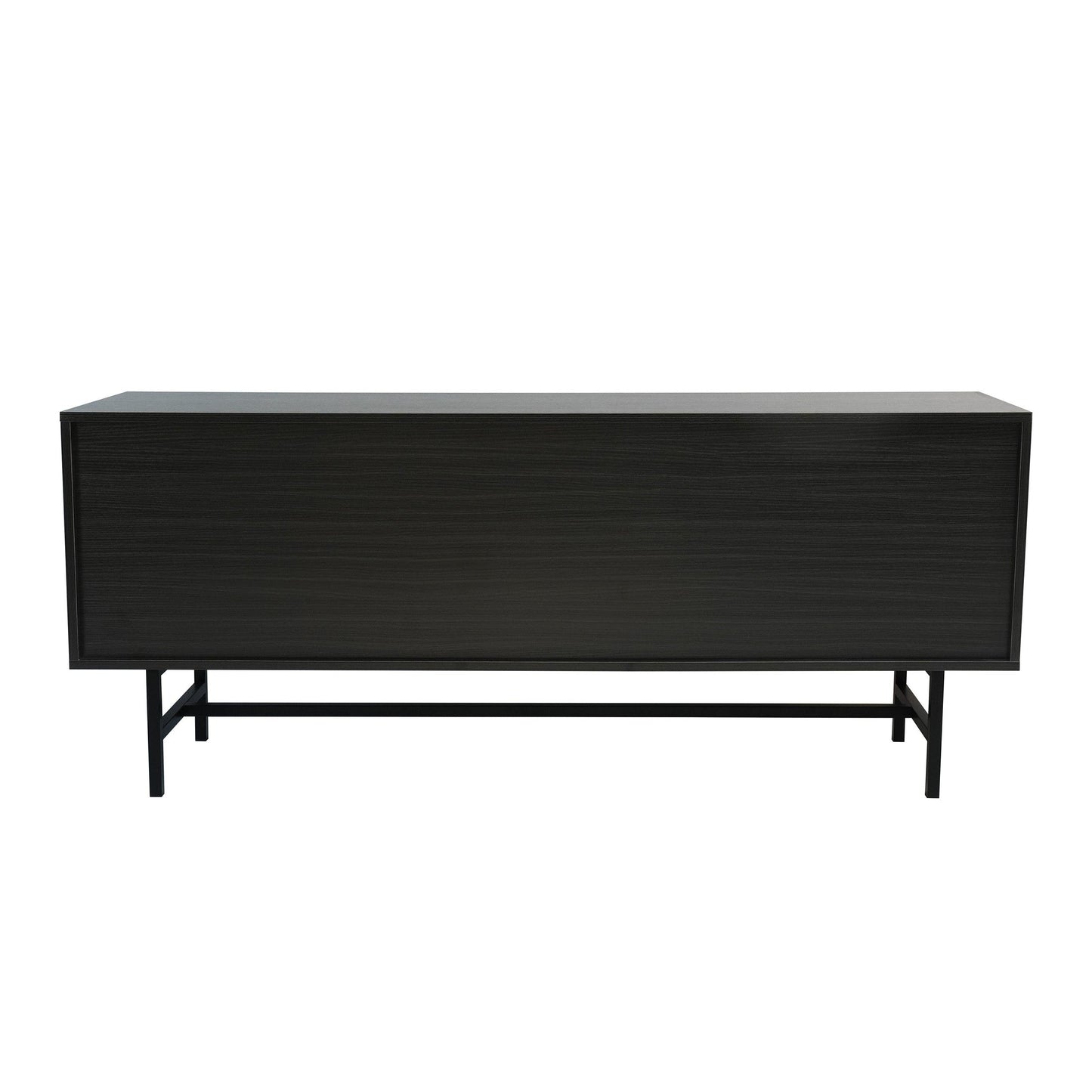 Rochester Modern Rectangular TV Stand: Enclosed Storage & Powder-Coated Iron Legs