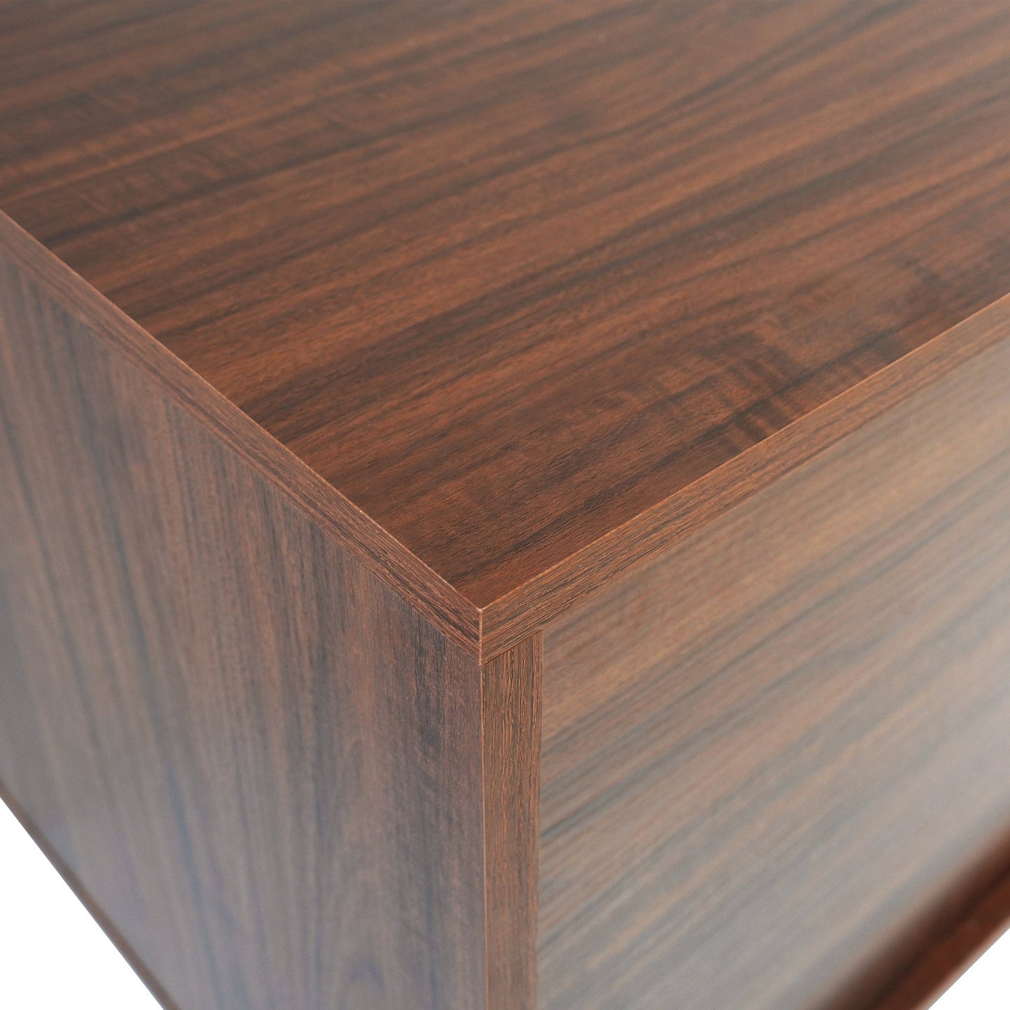 Rochester Modern Rectangular TV Stand: Enclosed Storage & Powder-Coated Iron Legs