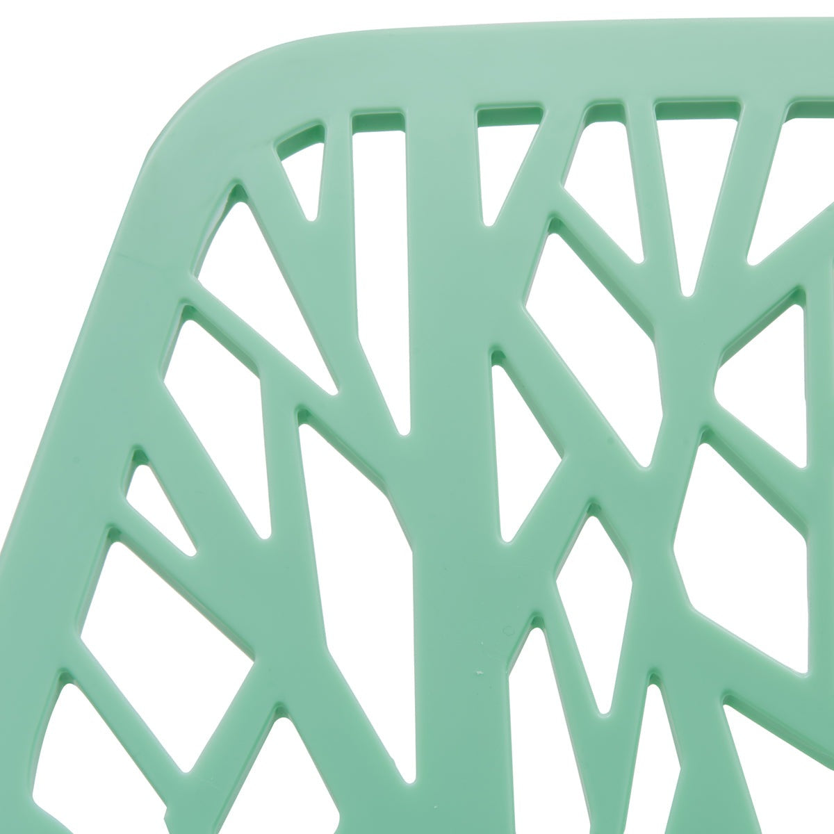 Ravenna 5-Piece Dining Set: 4 Stackable Plastic Chairs & Round Table With Geometric Base