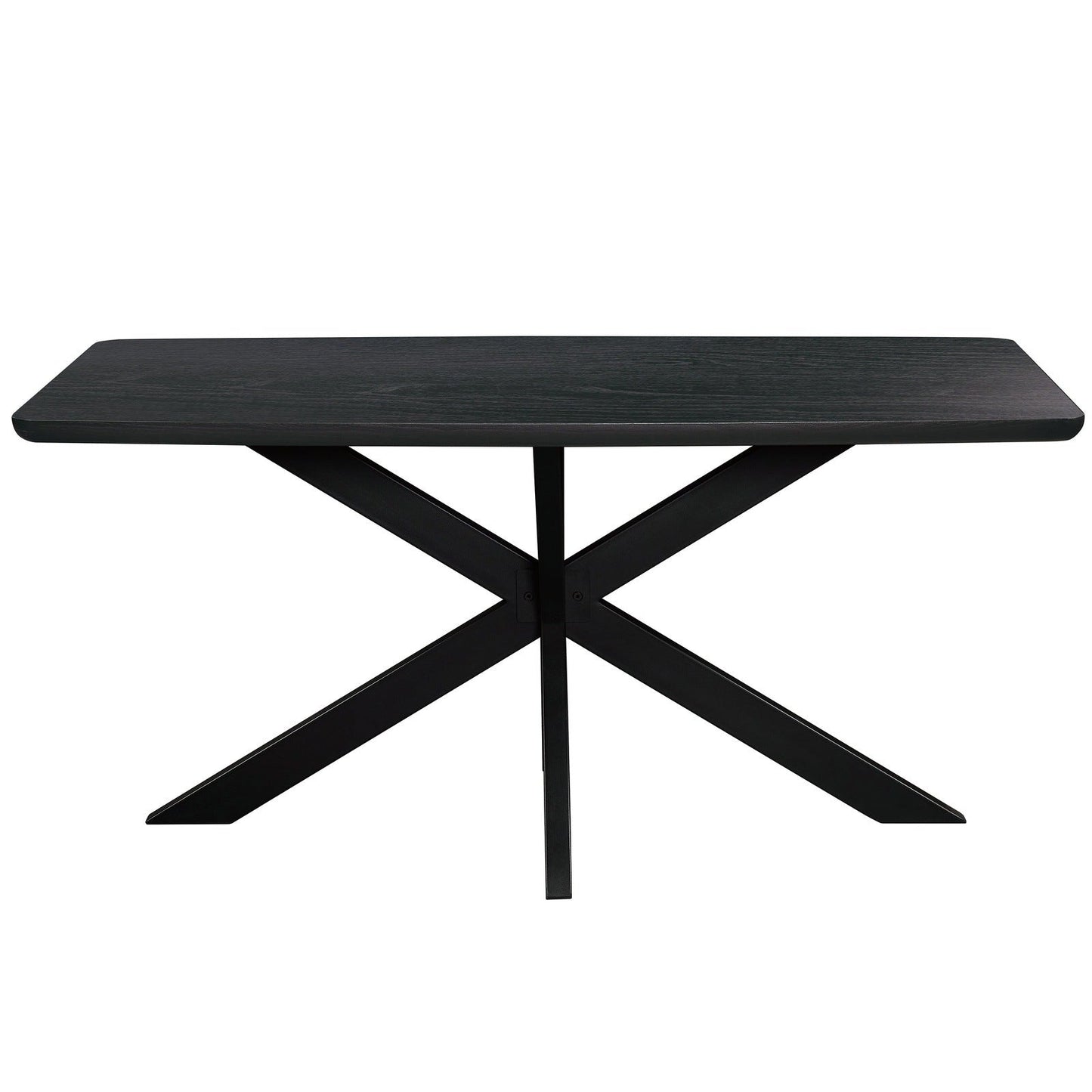 Ravenna 63" Wood Dining Table With Modern Metal Base