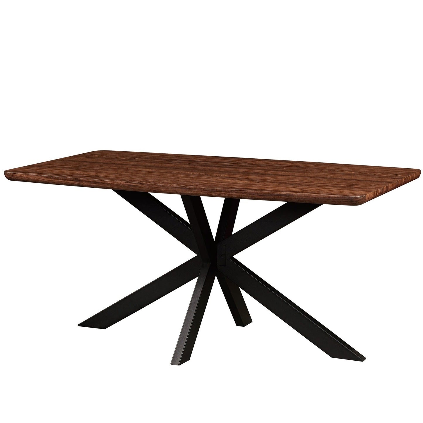 Ravenna 63" Wood Dining Table With Modern Metal Base