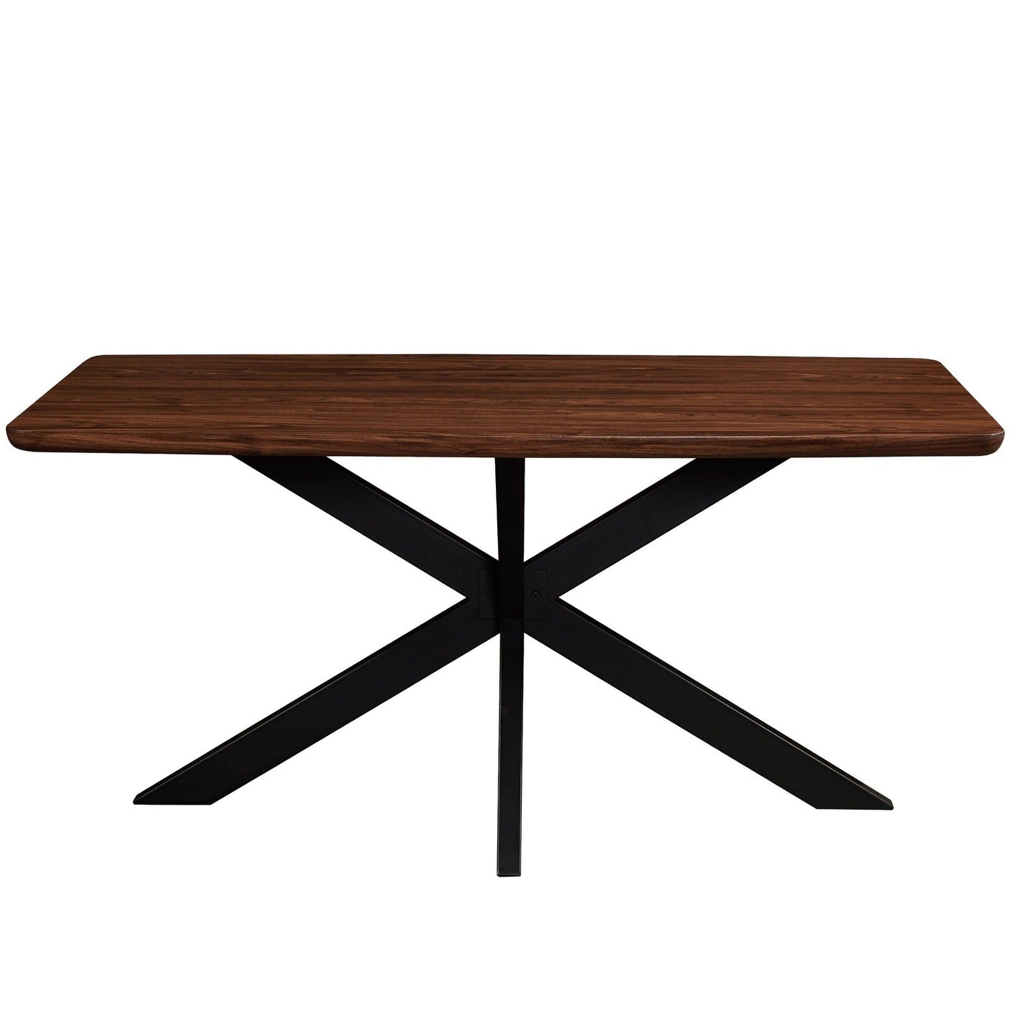 Ravenna 63" Wood Dining Table With Modern Metal Base