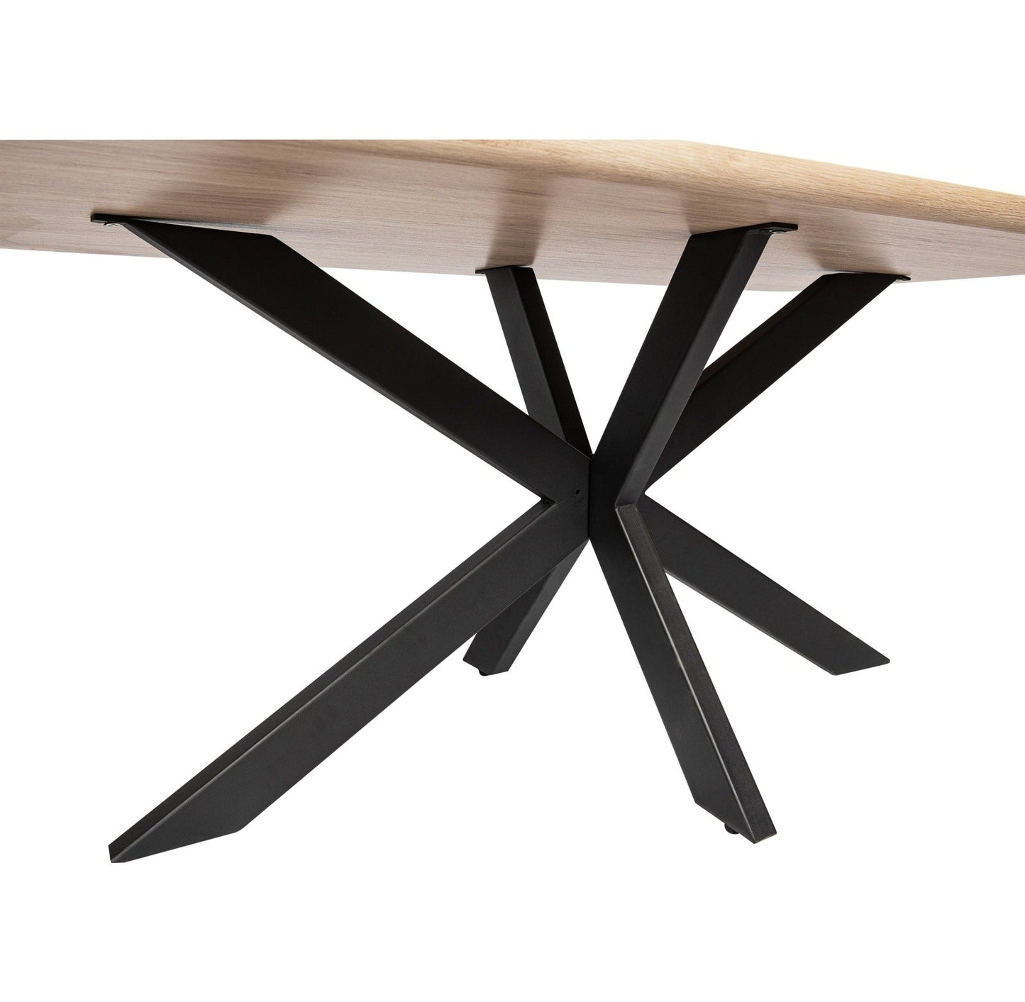 Ravenna 63" Wood Dining Table With Modern Metal Base